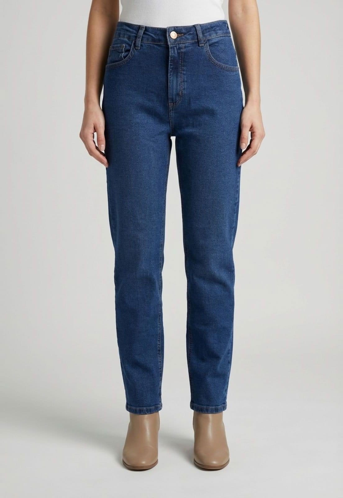 Calça Jeans Feminina Lez a Lez Cintura Média Reta