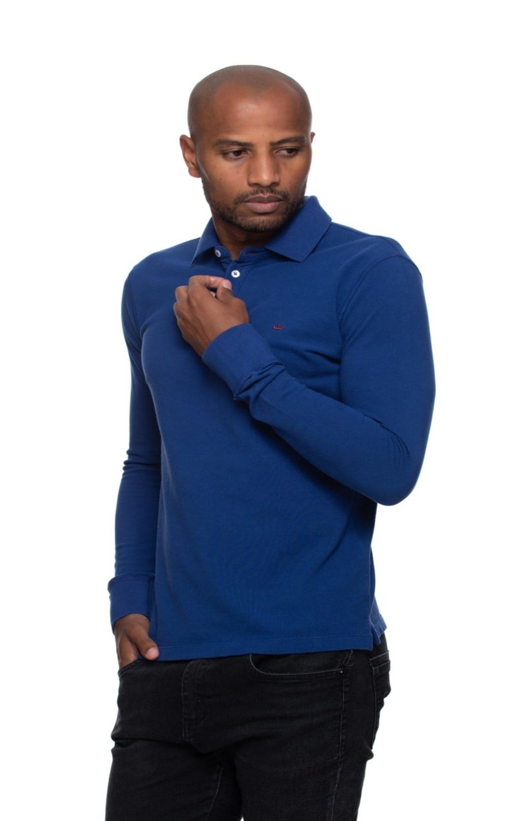 Vista 2 Camisa Polo Rugby Aburguesia Slim Fit Alfaiataria Burguesia azul marinho