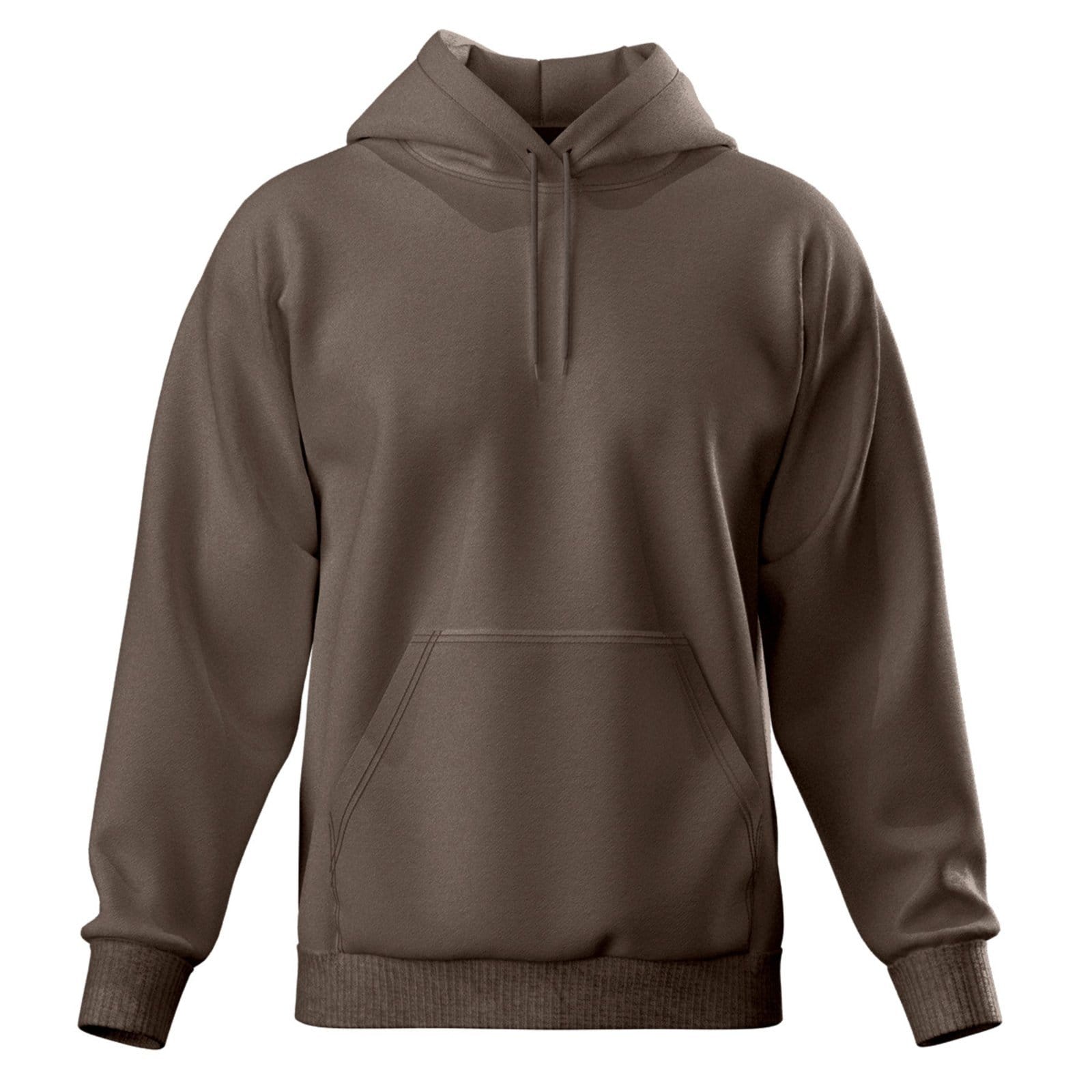 Vista 2 Kit 2 Blusa de Frio Moletom Liso Casaco Canguru Fechado Com Capuz Inverno e Relaxado café/preto