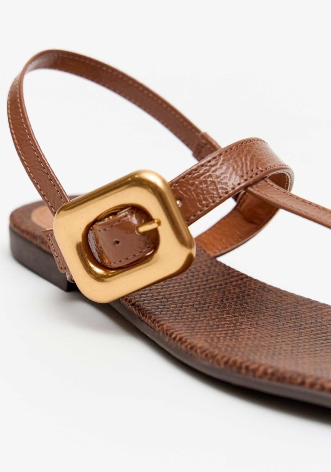 Vista 2 Sandália Rasteira Palmilha Palha Lança Perfume preto