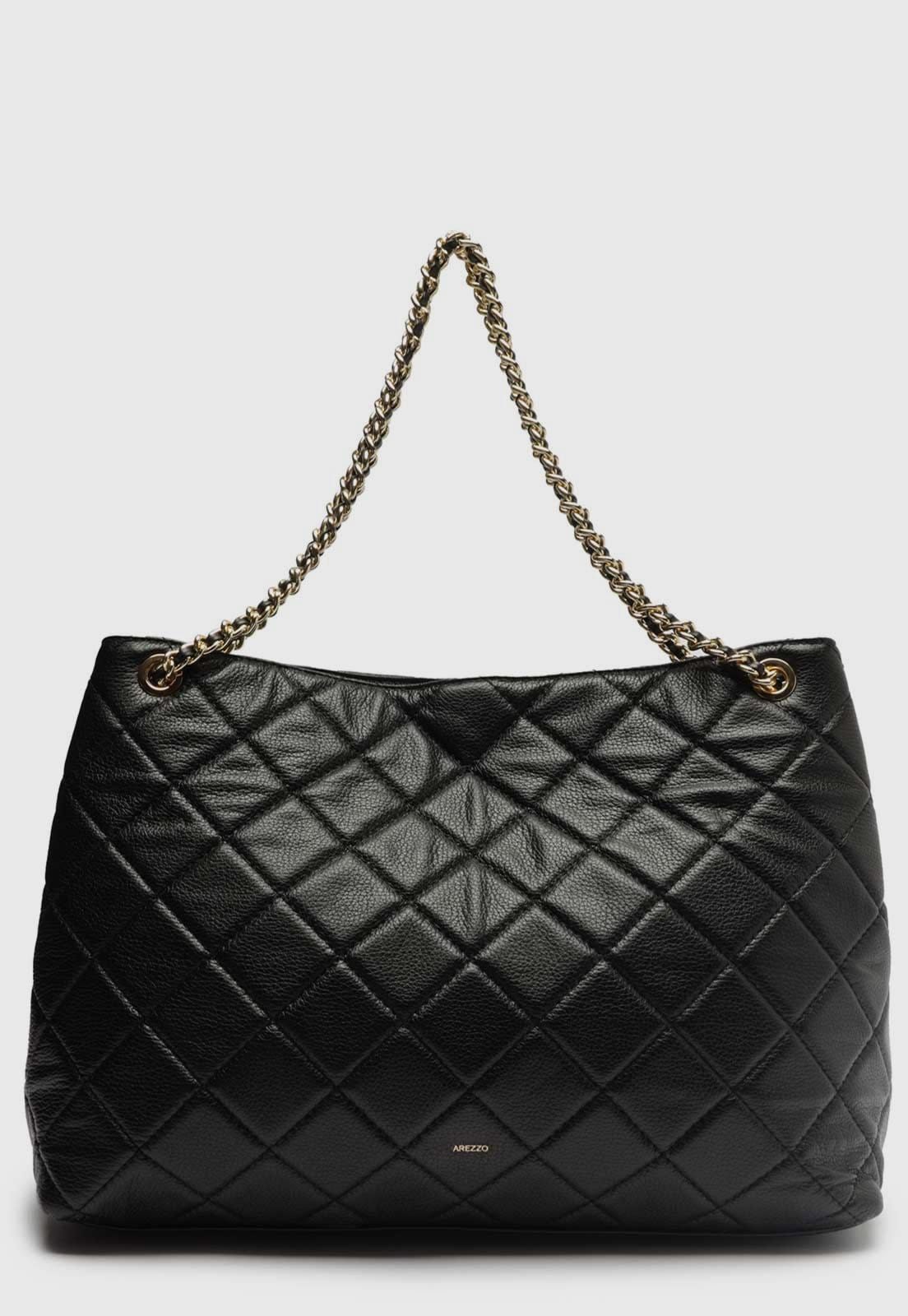 Bolsa Tiracolo Feminina Arezzo Tote Matelassê Preta