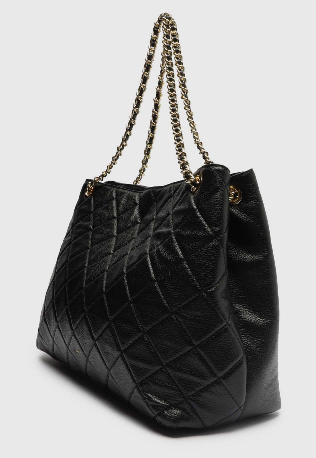 Vista 2 Bolsa Tiracolo Feminina Arezzo Tote Matelassê Preta Arezzo preto