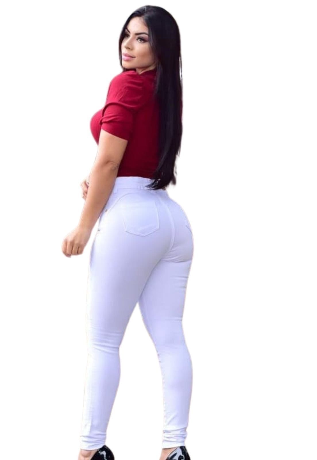 Vista 2 Calça Branca Skinny Alleppo Jeans Safira Alleppo Jeans branco