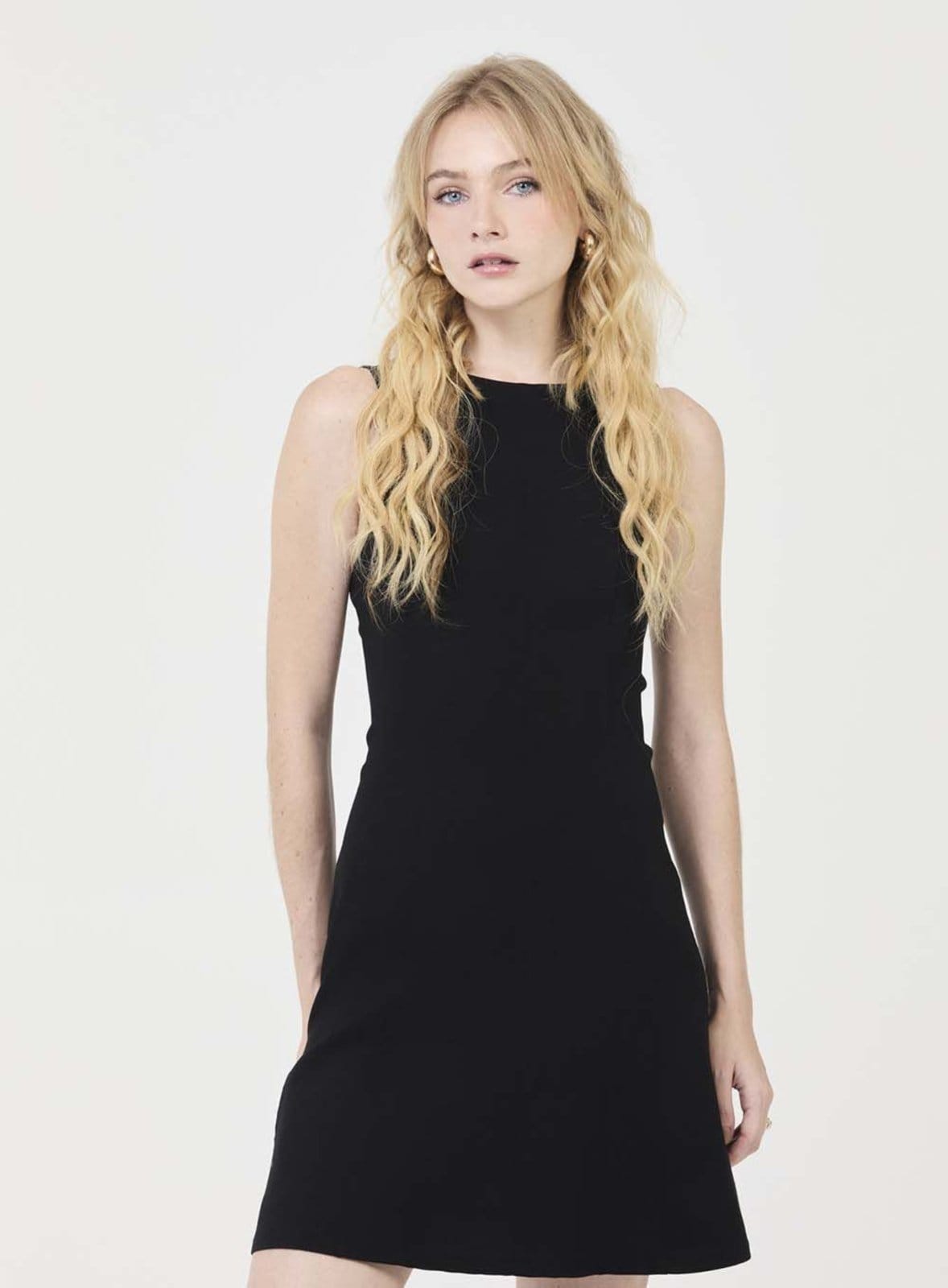 Vista principal Vestido Godê Bengaline Colcci CLC Colcci CLC preto