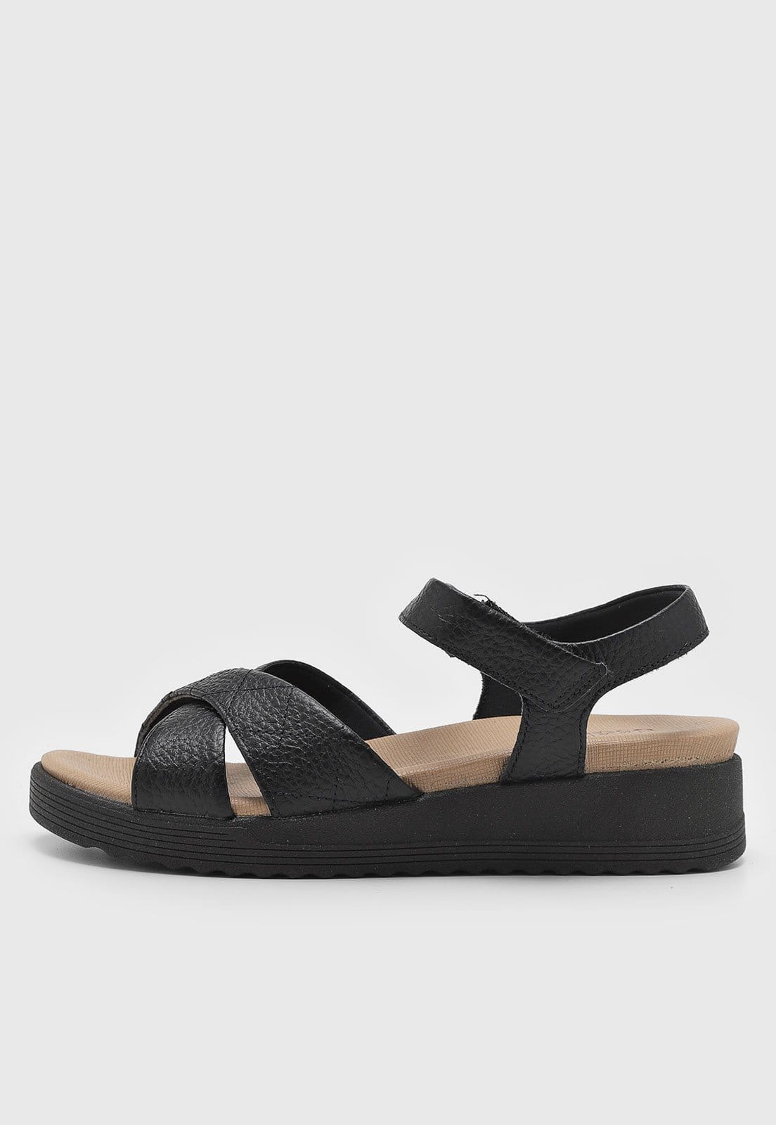 Sandália Feminina Usaflex Tiras Cruzadas Preta