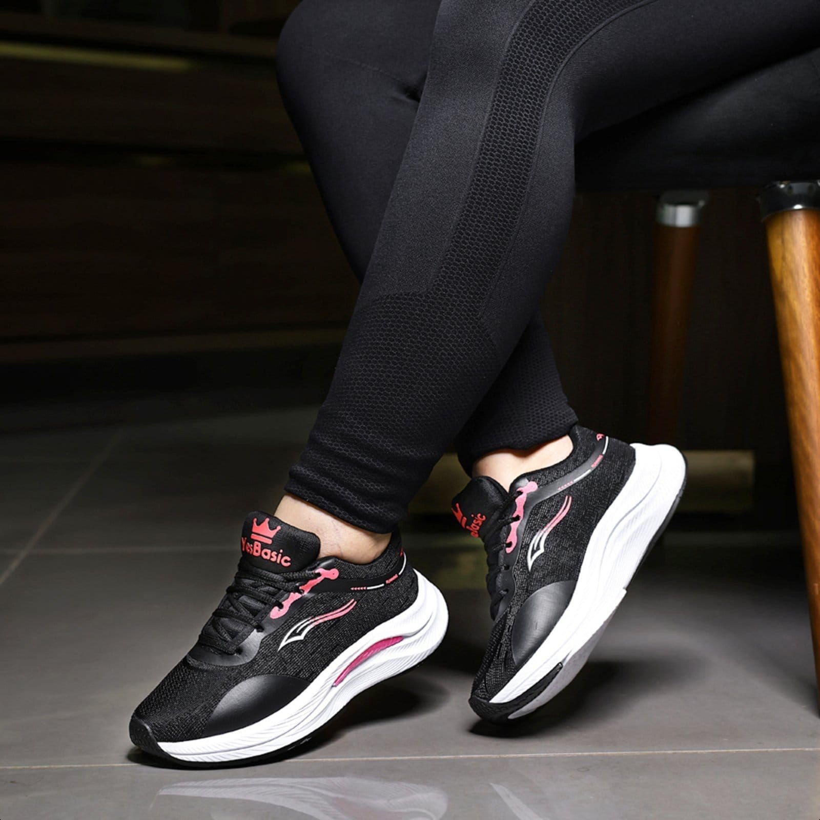 Vista 2 Tênis Academia Feminino Caminhada Leve Macio Yes Basic preto