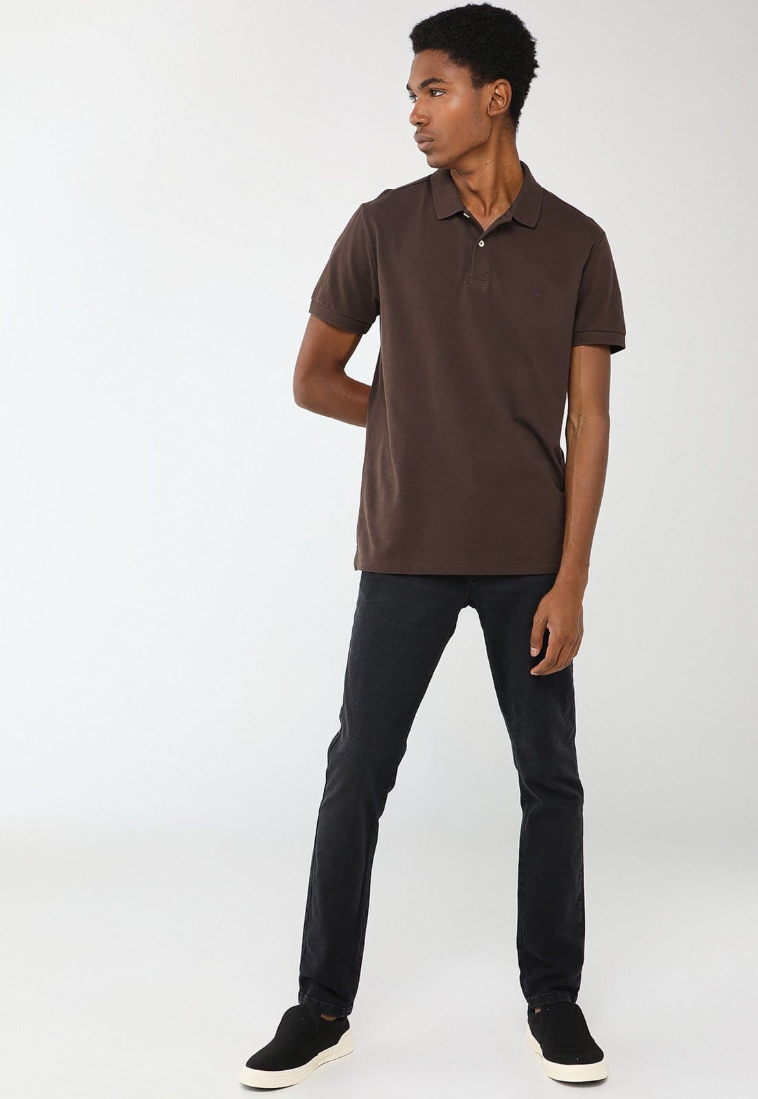 Vista 2 Polo Masculina Aramis Escuro Aramis marrom