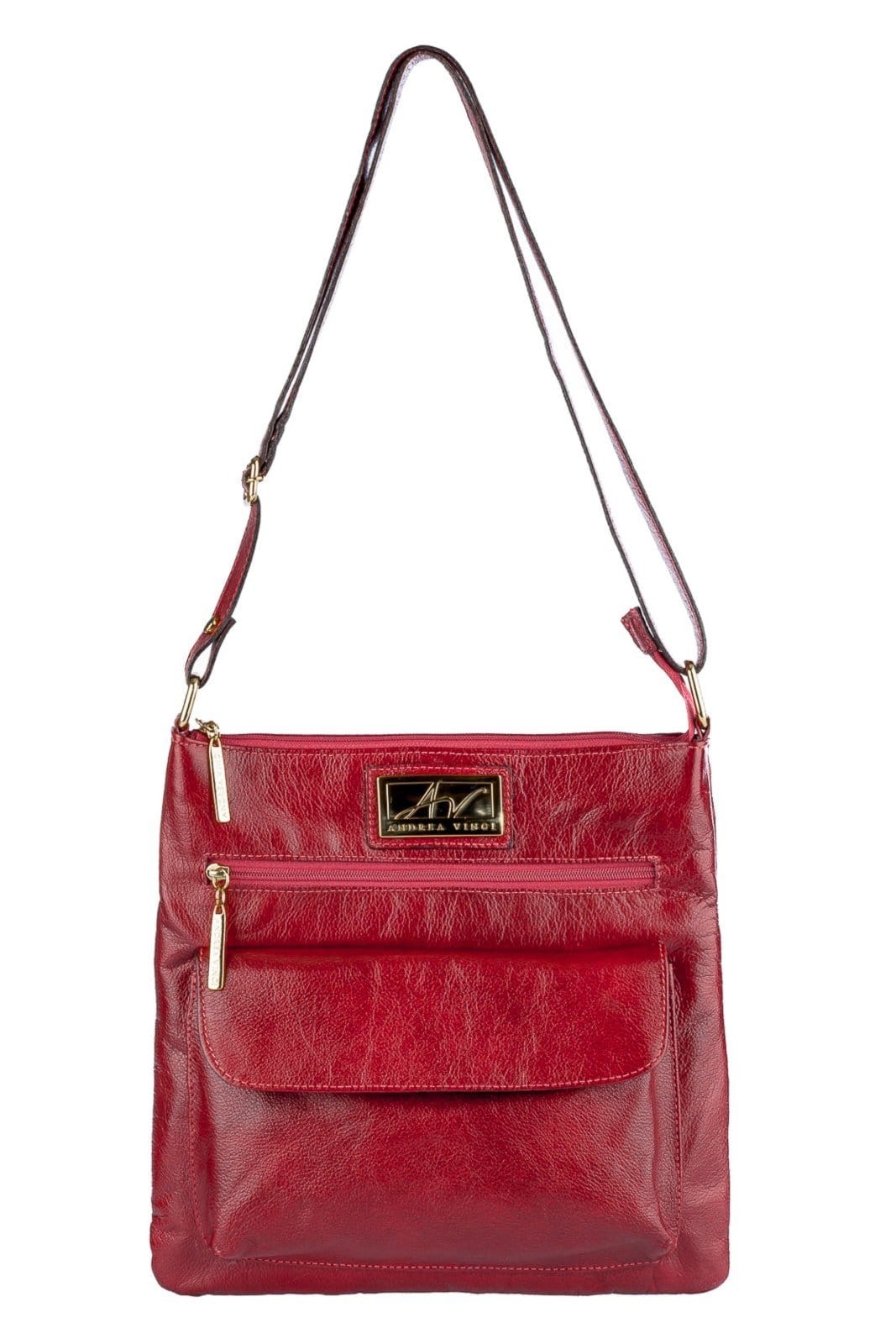 Bolsa transversal de couro liso Karen