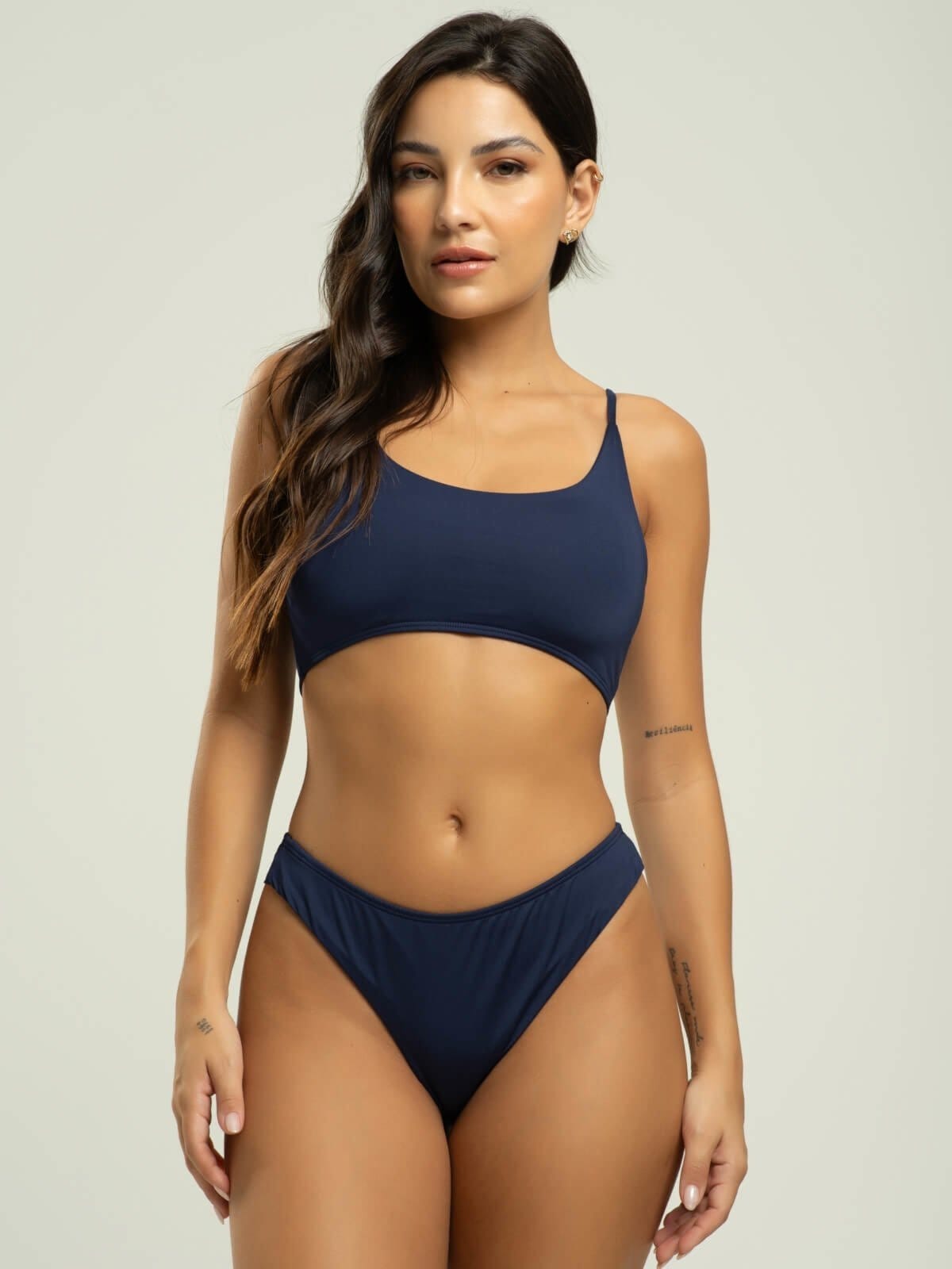 Vista 2 Biquini Faixa Calcinha Fio Duplo Bojo Removivel Proteção Uv 50+ Vicbela Marinho Vicbela azul/azul marinho azul