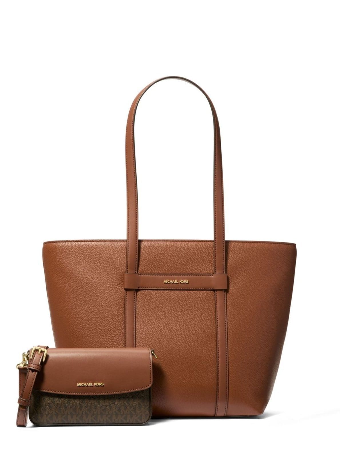 Vista 2 Bolsa Tote Jet Set Grande De Couro 35S5gtvt3l230 Michael Kors marrom