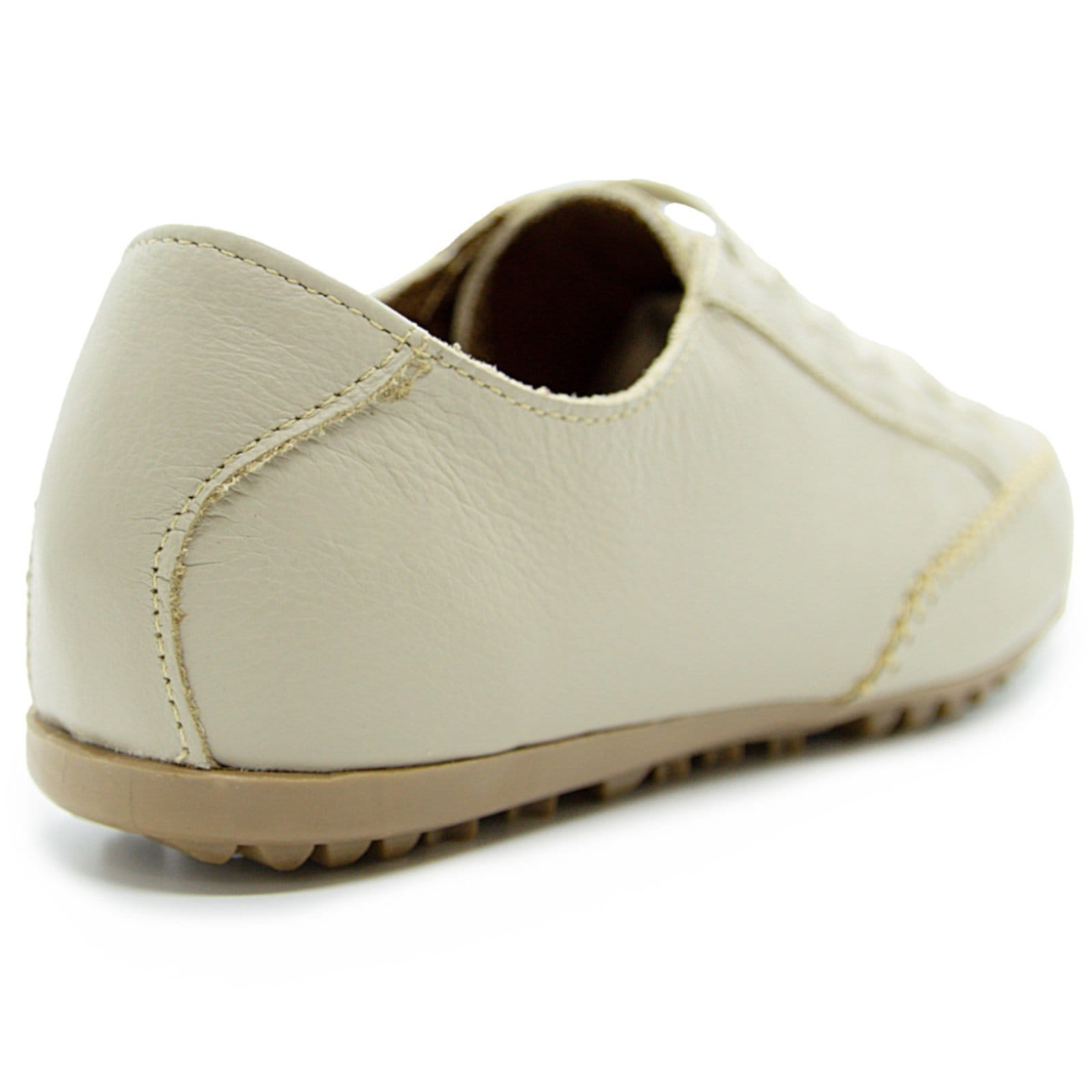 Vista 2 Tênis Mocatênis Coleção Paola Ferrara 2025 - COURO - TODO FORRADO - Cod801 Fascino diRavena bege