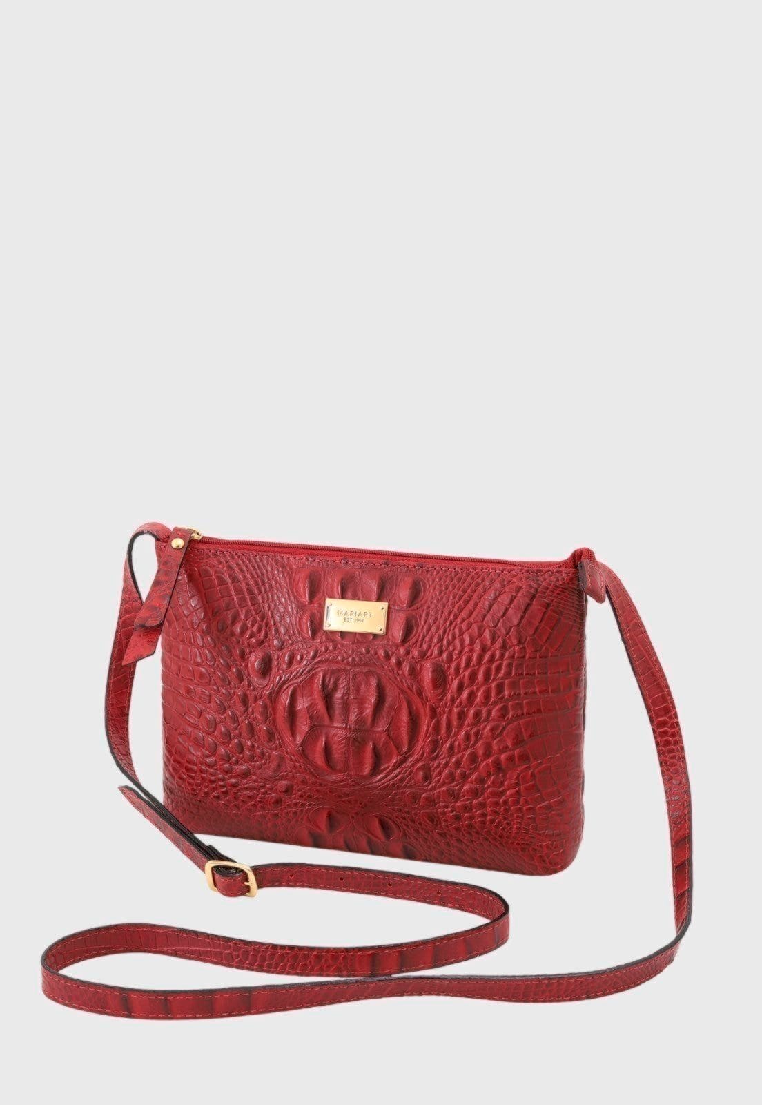 Bolsa Transversal Couro Mariart 2210MRT Vermelha