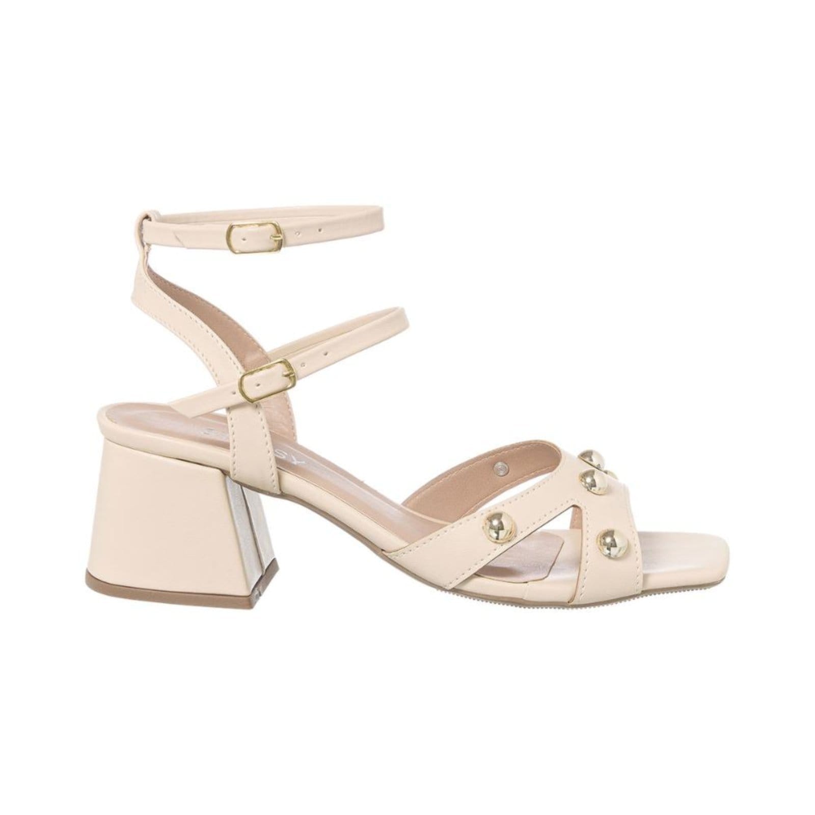 Vista 2 Sandália Feminina Salto Grosso Casual Confortável Off White Stessy Shoes off-white white