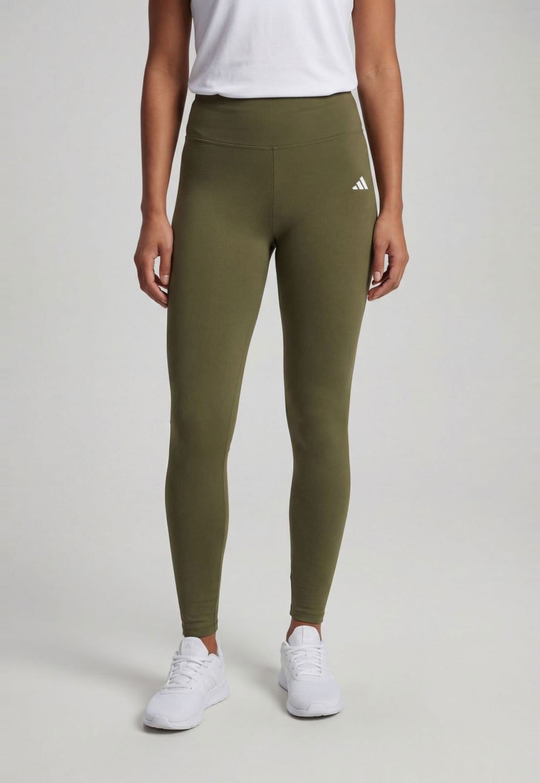 Vista principal Calça Legging Feminina adidas Performance Treino Básica Oliva adidas performance verde