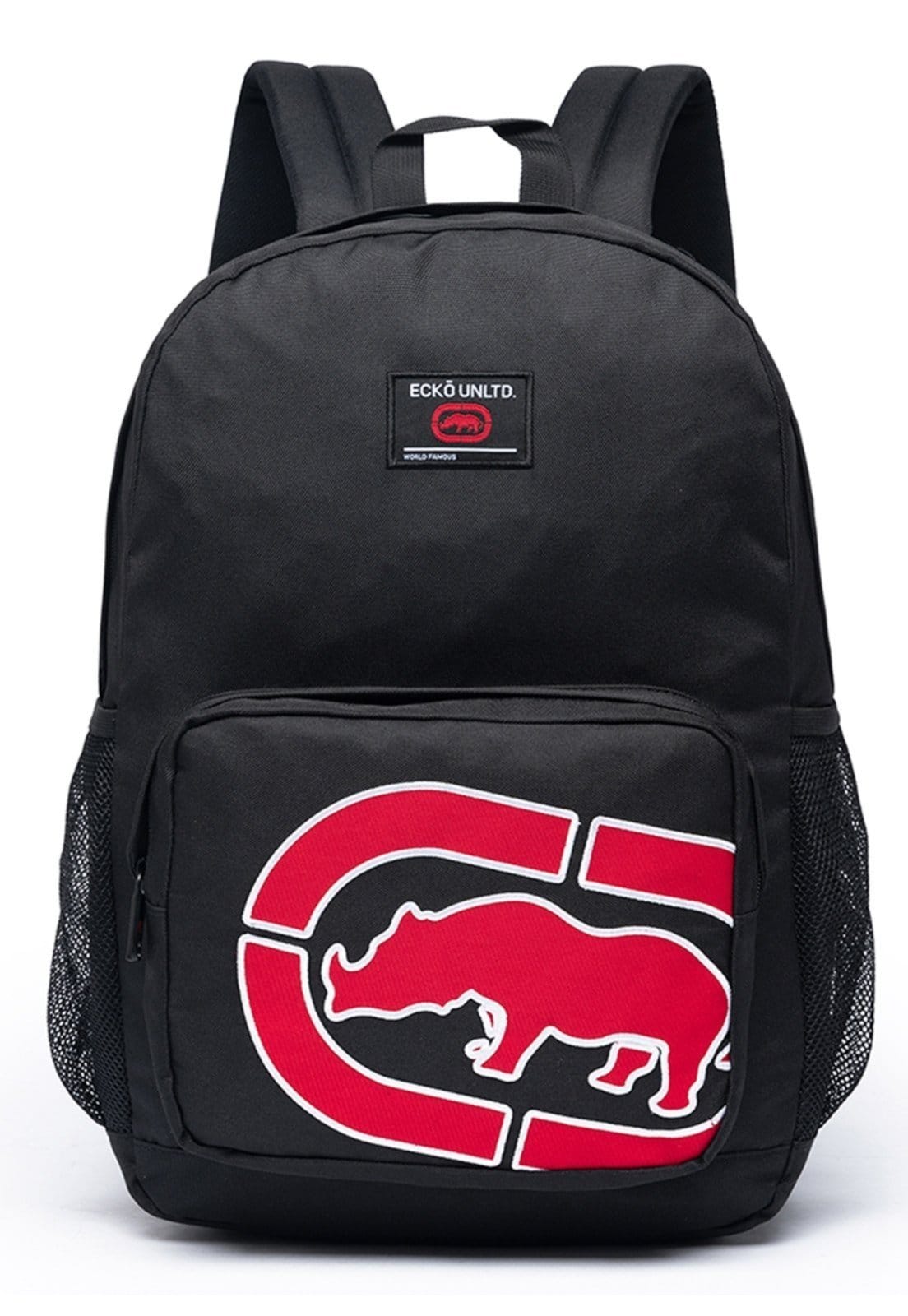 Vista principal Mochila Resistente Espaçosa Faculdade Casual Ecko preto