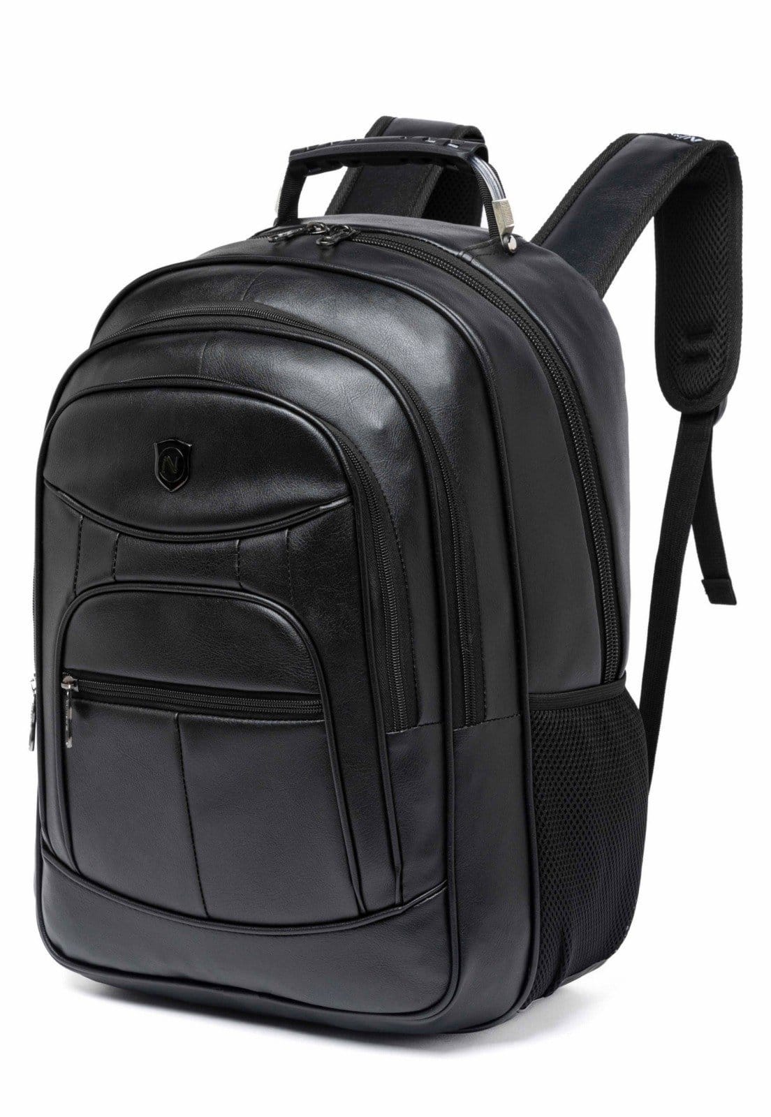 Vista 2 Mochila Executiva Resistente Masculina Espaçosa Nytron preto