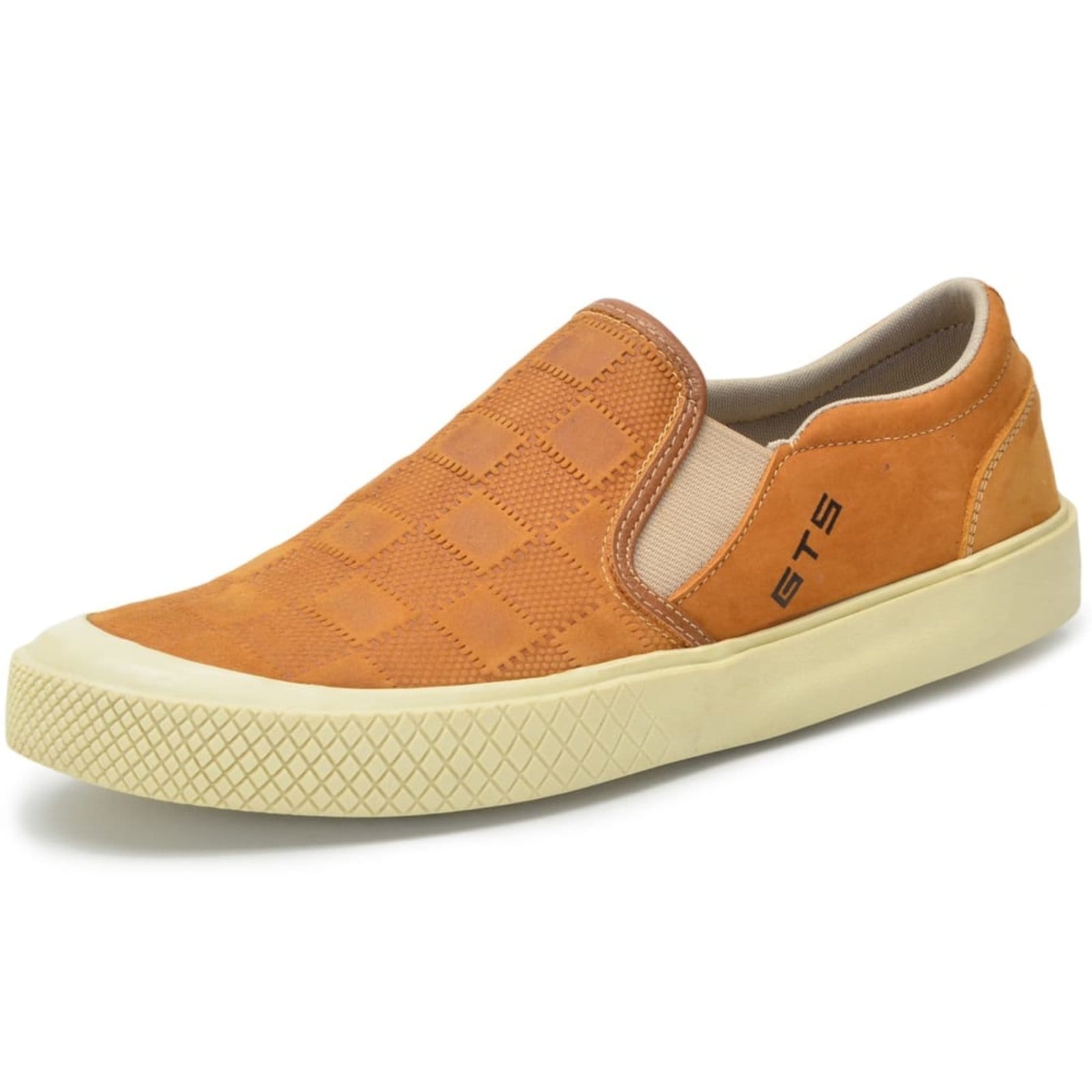 Tenis Masculino Slip On de Couro Clube do Sapato de Franca DFT Nautico Whisky