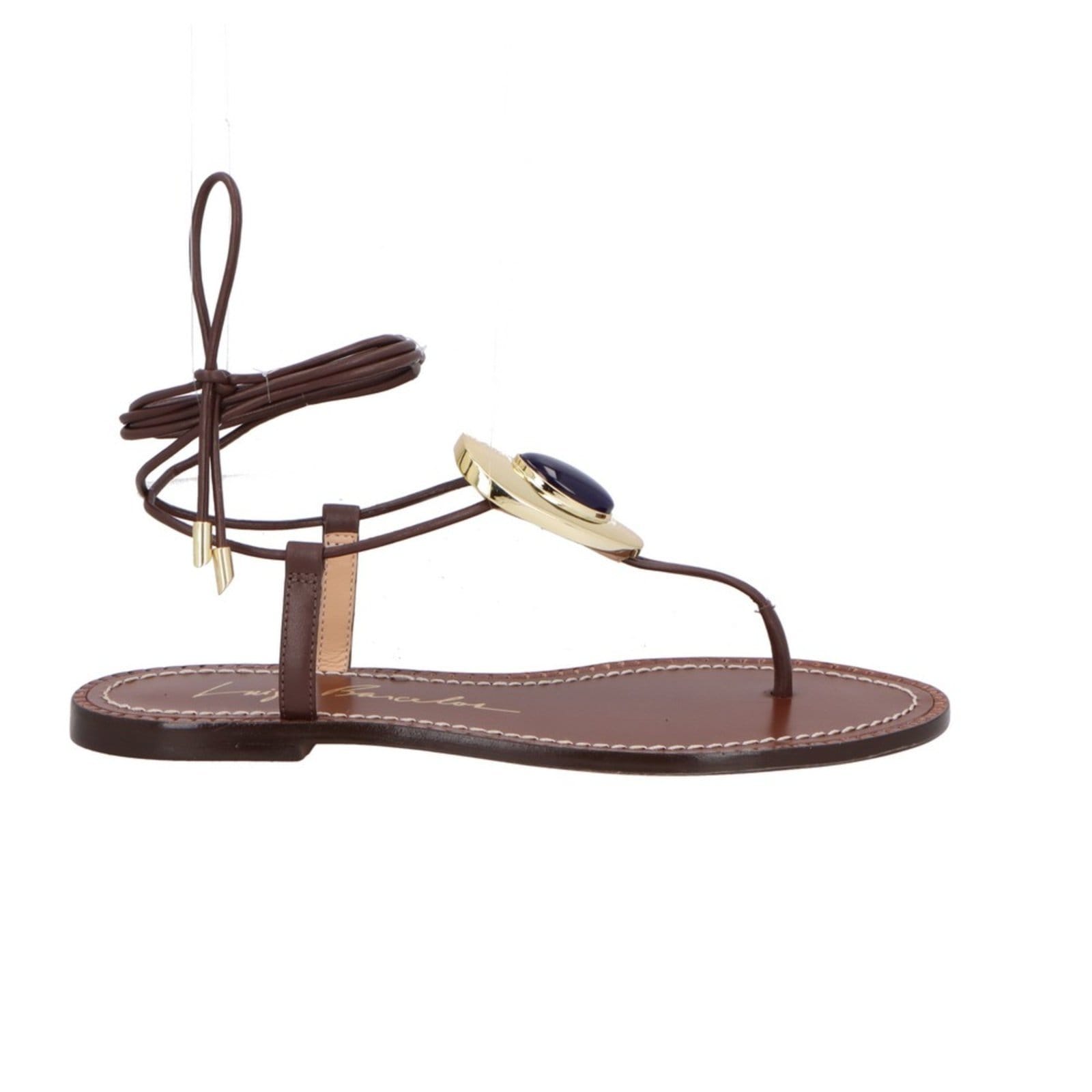 Vista principal Rasteira Luiza Barcelos 13010101 Luiza Barcelos marrom