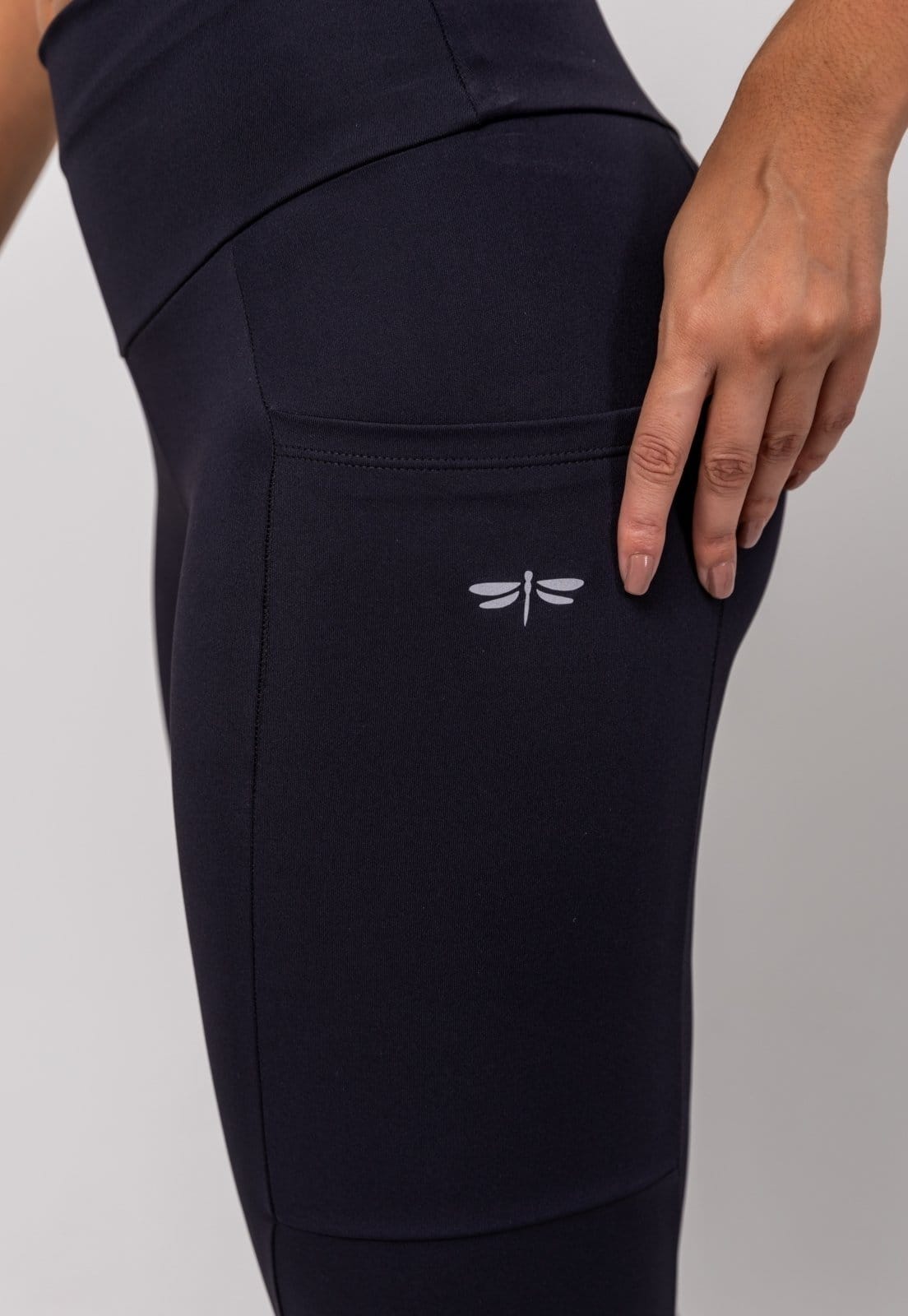 Vista 2 Calça Legging Suplex Poliamida Com Bolso Quadrado Salvatore Salvatore Fashion preto