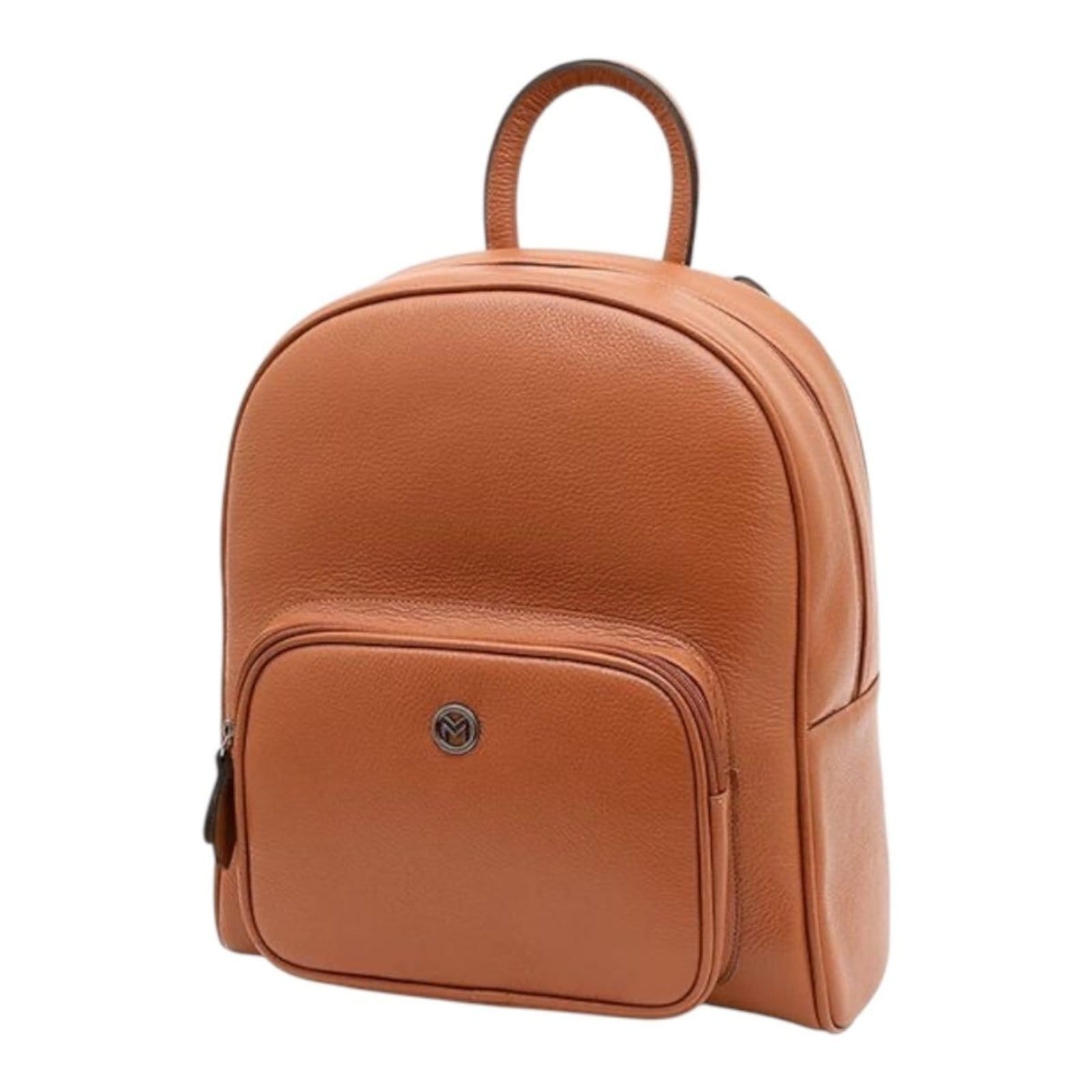 Vista principal Mochila Feminina em Couro Mariart Camel 6601 Mariart caramelo