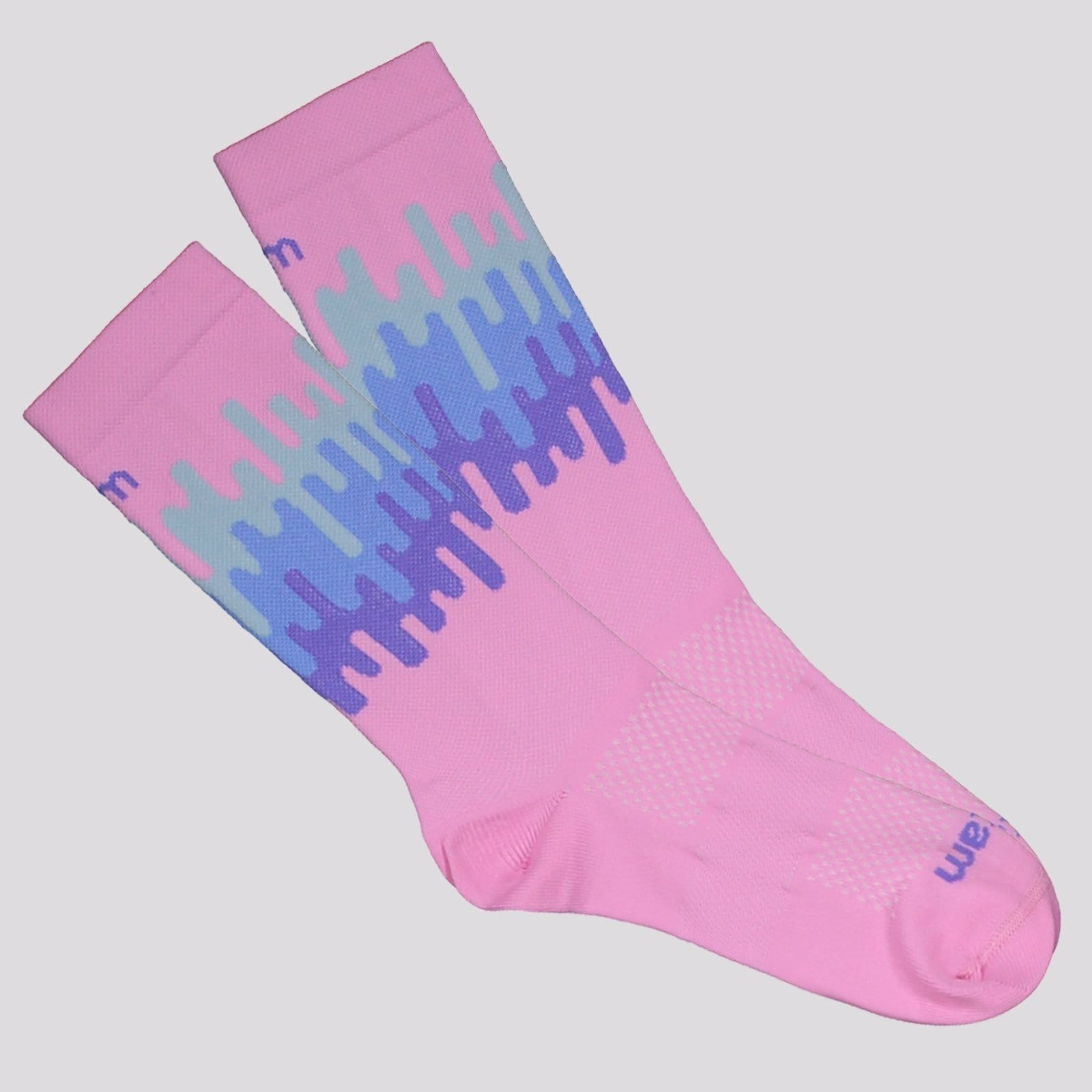 Vista principal Meia Rikam Performance Cano Médio Elastico Feminina Rikam rosa