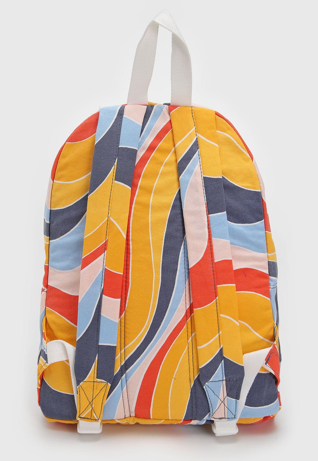 Vista 2 Mochila Unissex Roxy Sugar Bby Canvas Estampada Amarela Roxy amarelo