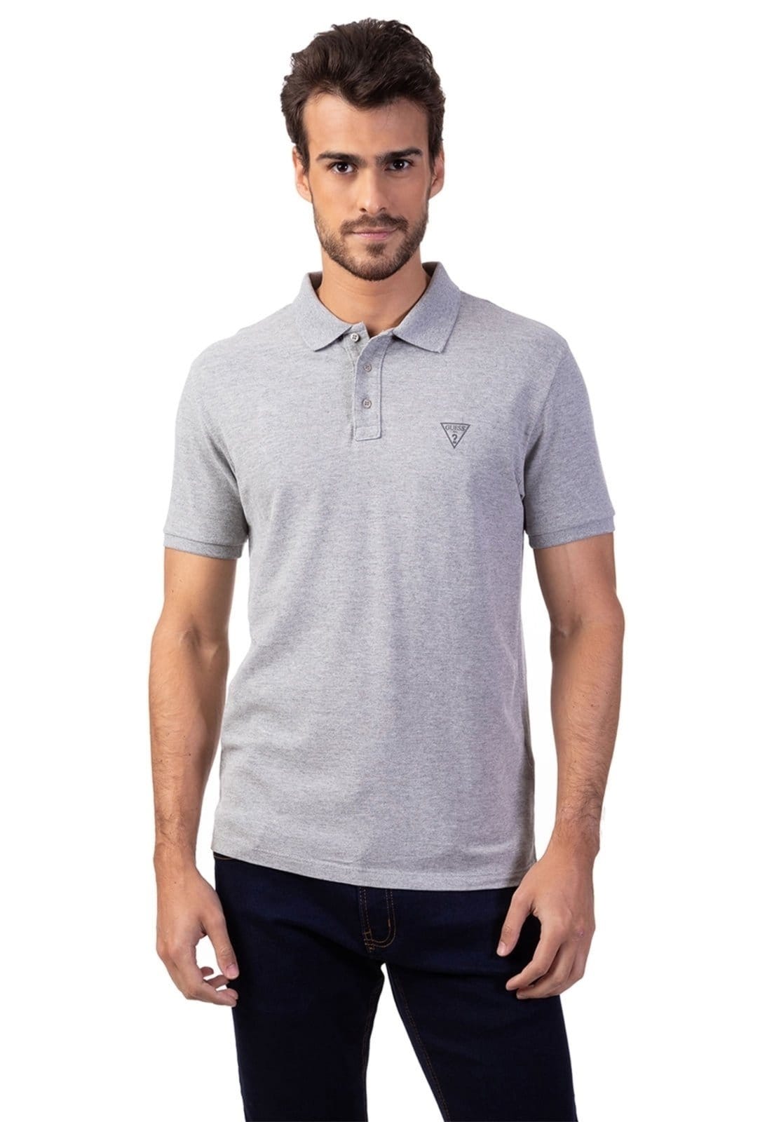 Vista 2 Camisa Polo Guess Basic Guess branco