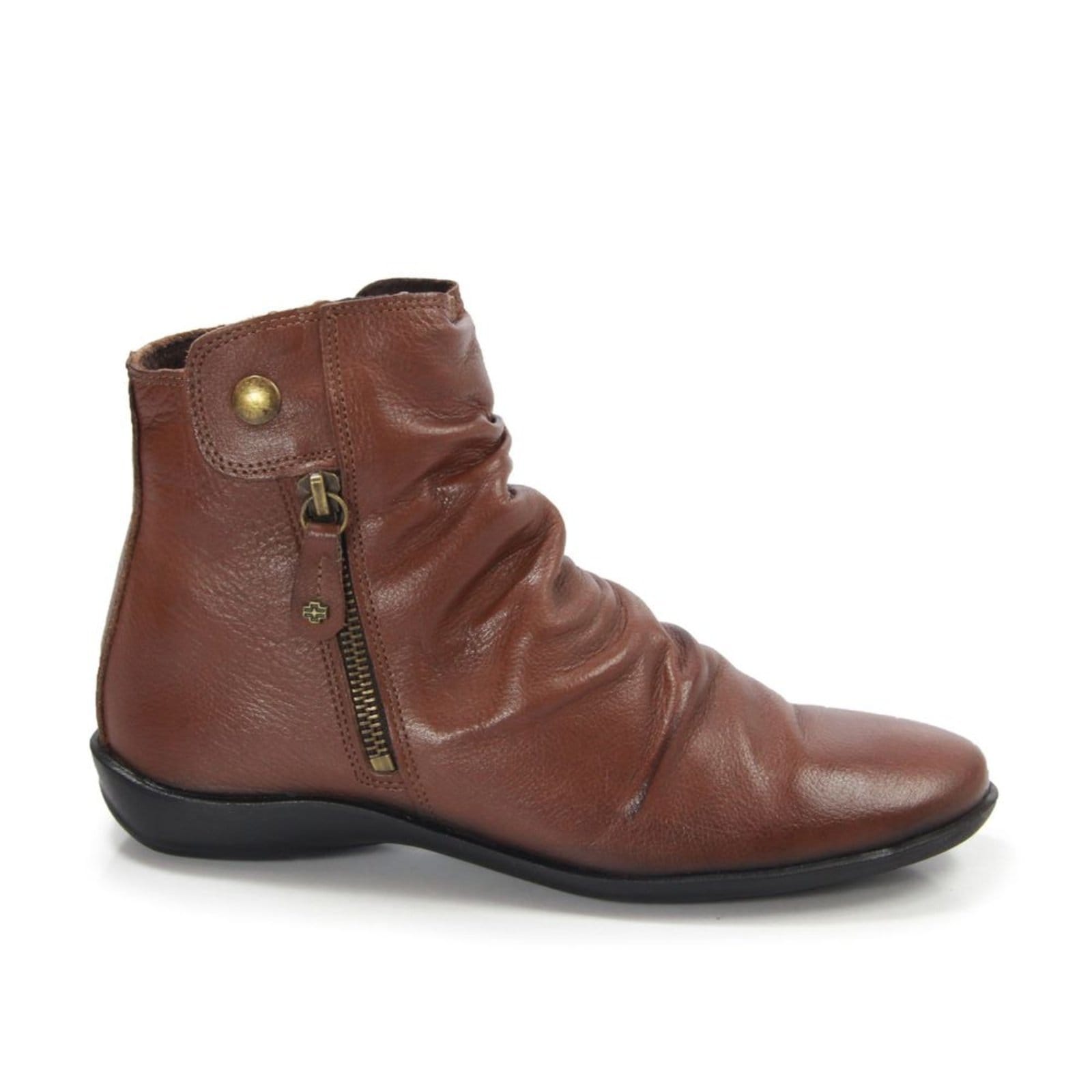 Vista principal Bota Angel Couro Comfort Mogno - ANG867 Perlatto marrom