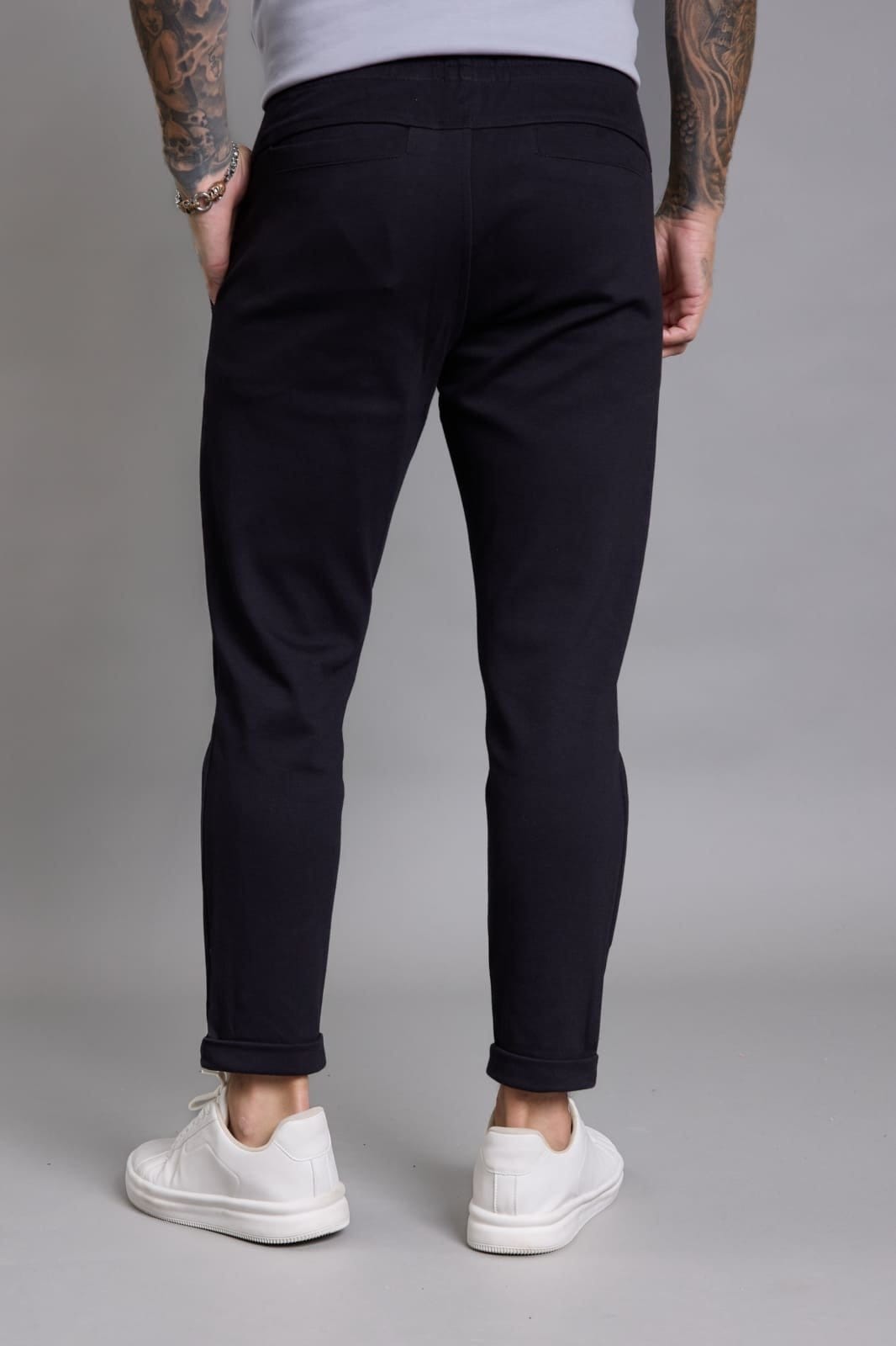 Vista 2 Calça Moletom Masculina Maleável Com Barra Dobrada Dialogo DIALOGO preto