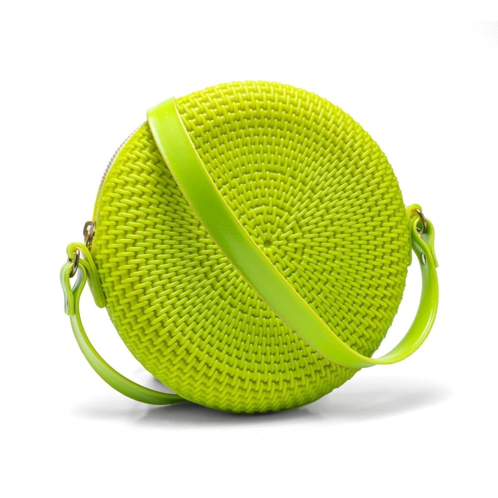 Bolsa Transversal Tiracolo Feminina Redonda Casual Pvc Claro