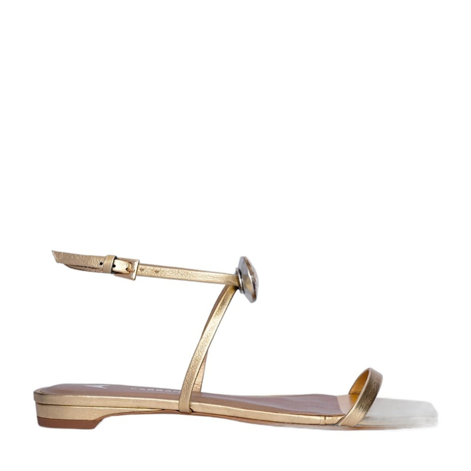 Vista principal Rasteira Flat Carrano 919011 Carrano dourado