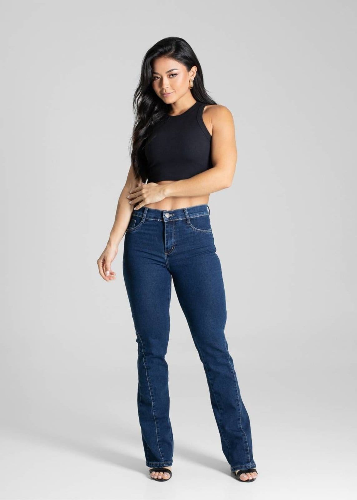 Vista 2 Calça Jeans Sawary Boot Cut - 281071 Sawary azul