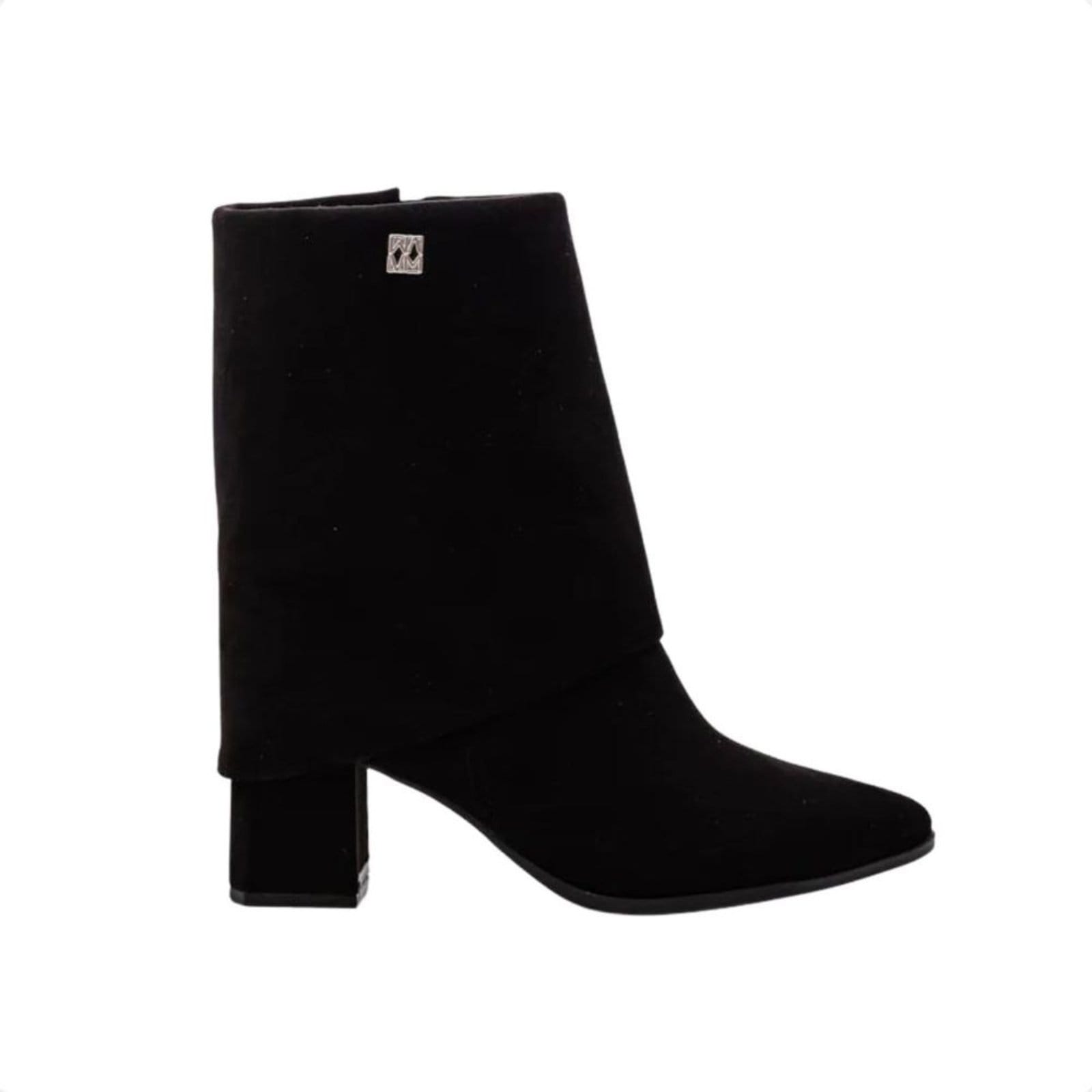 Vista principal Bota Feminina Social Cano Médio Via Marte Preta VIA MARTE preto