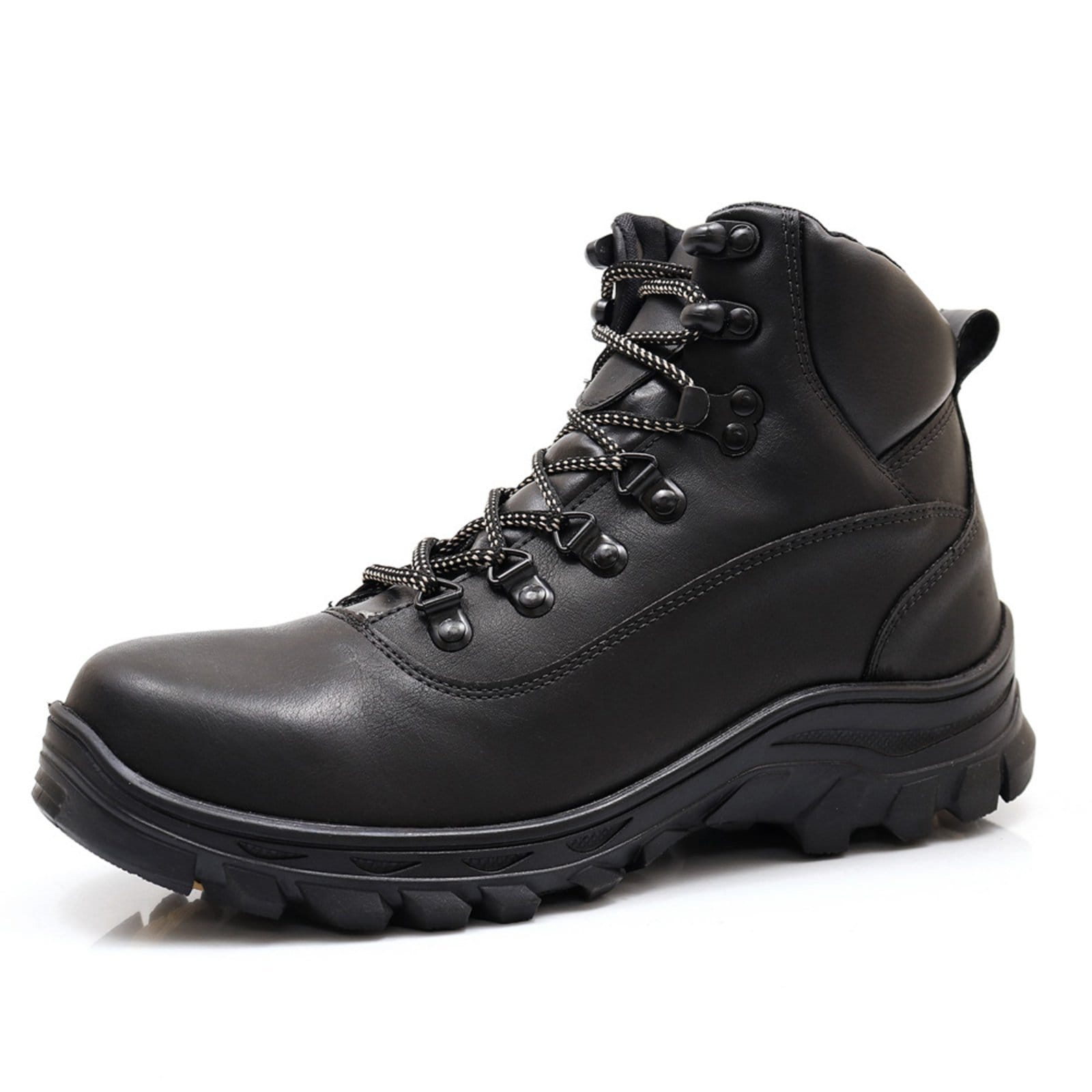 Vista 2 Bota Masculina Adventure Confortavel Tenis Trilha Leve Resistente Preta BREDENI preto