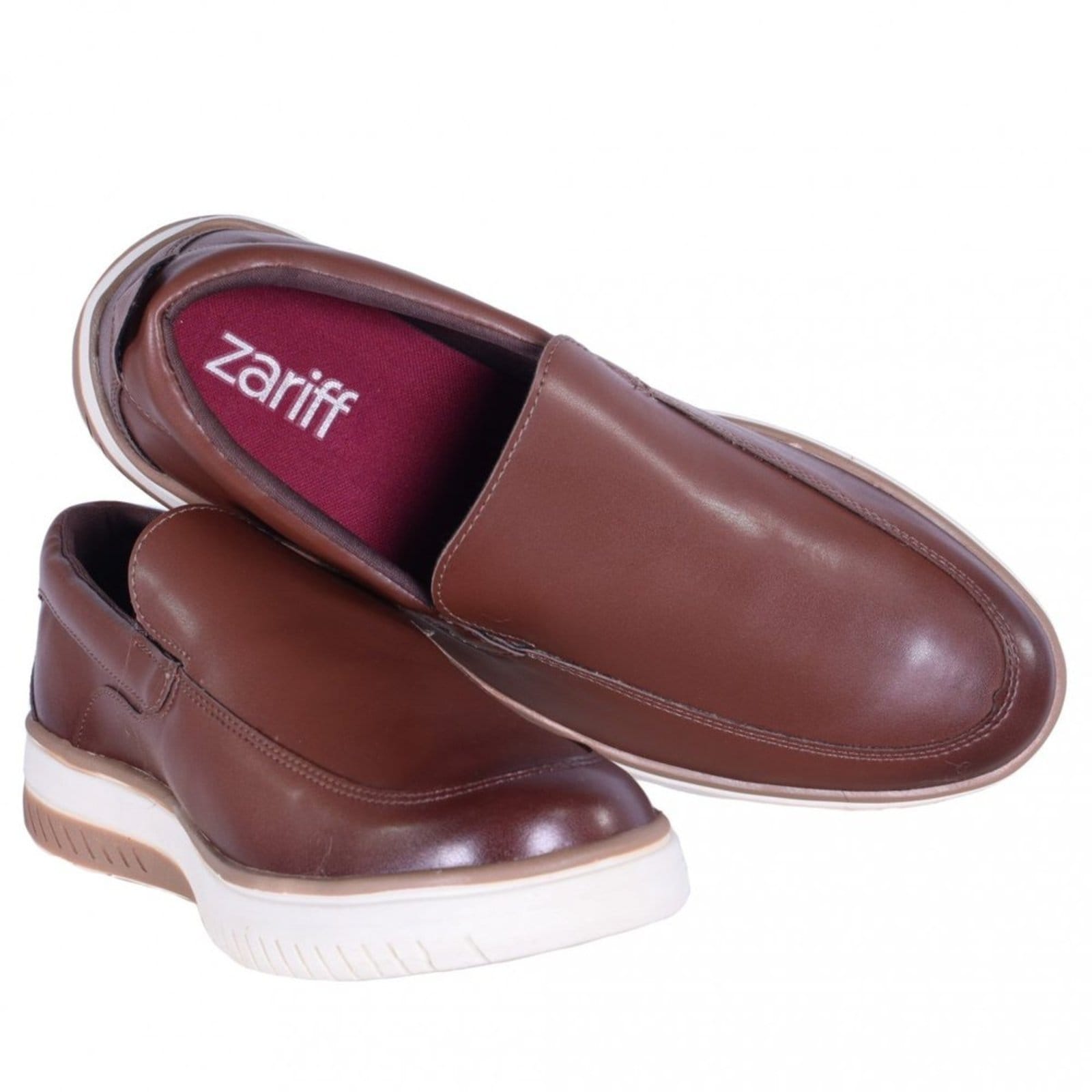 Vista 2 Sapato Masculino Zariff Slip-On 11.007 Zariff Zariff caramelo
