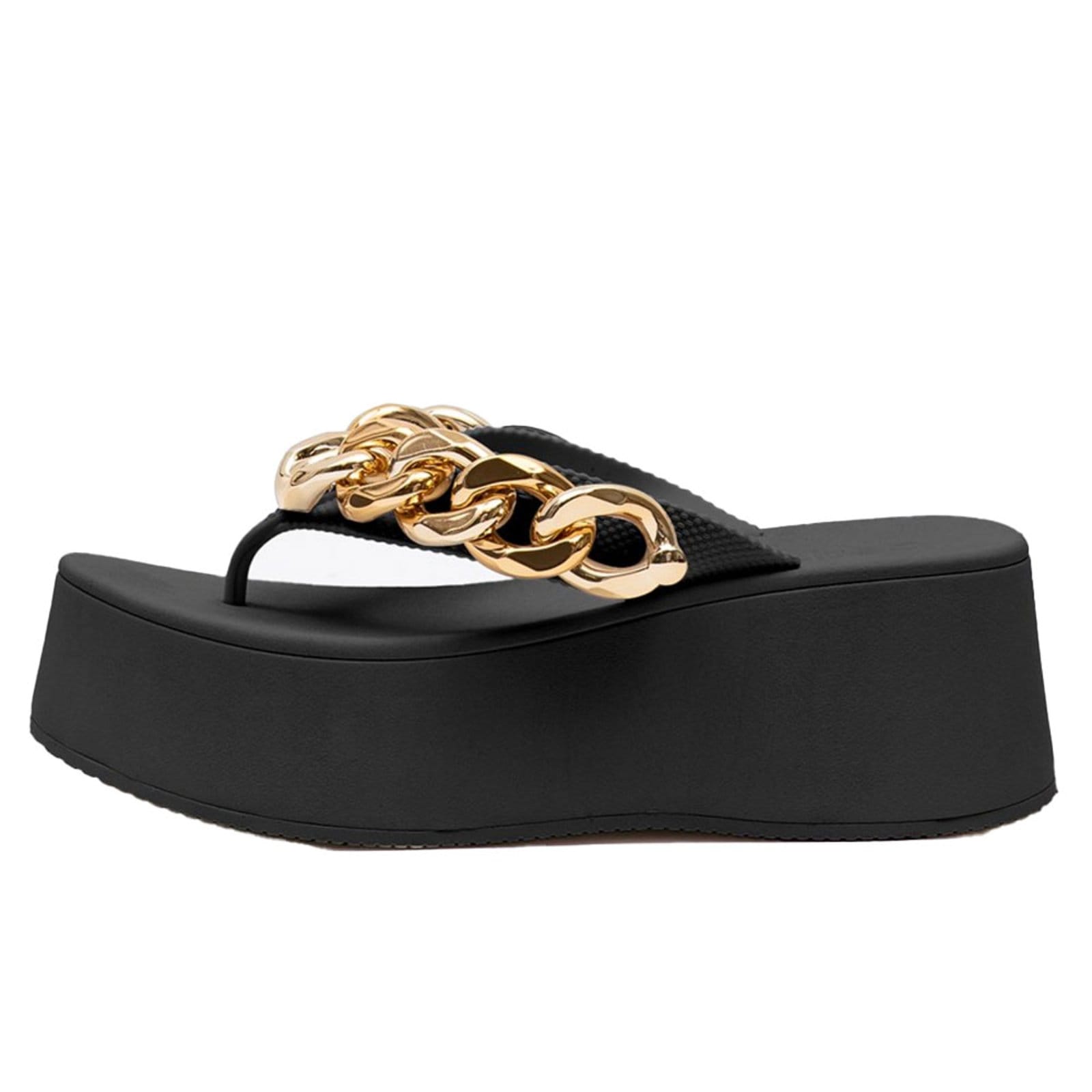 Vista 2 Chinelo Feminino Plus Corrente Petite Jolie PJ7350 Petite Jolie preto