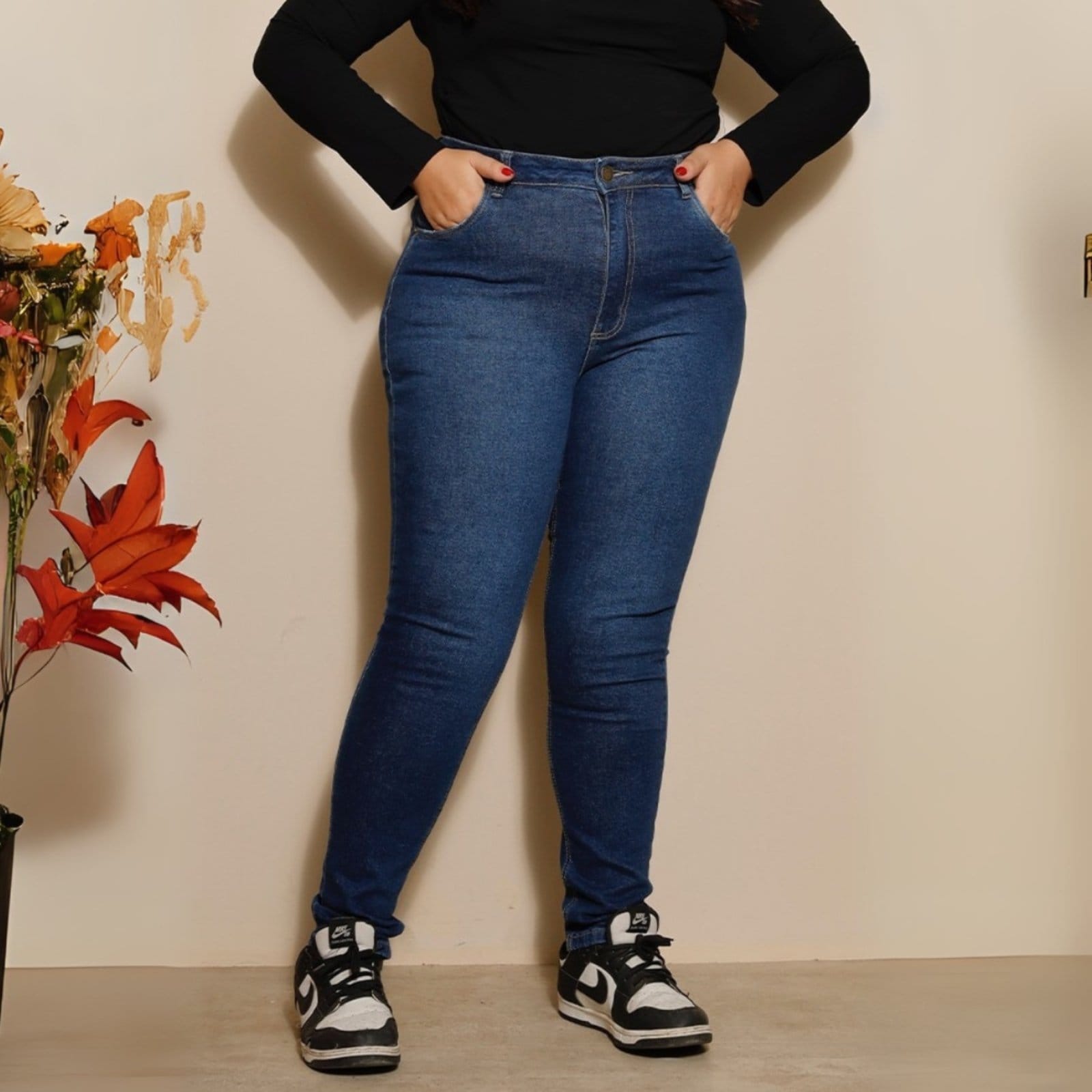 Calça Jeans Skinny Barra Normal Curvy Feminina Revanche Libisosa