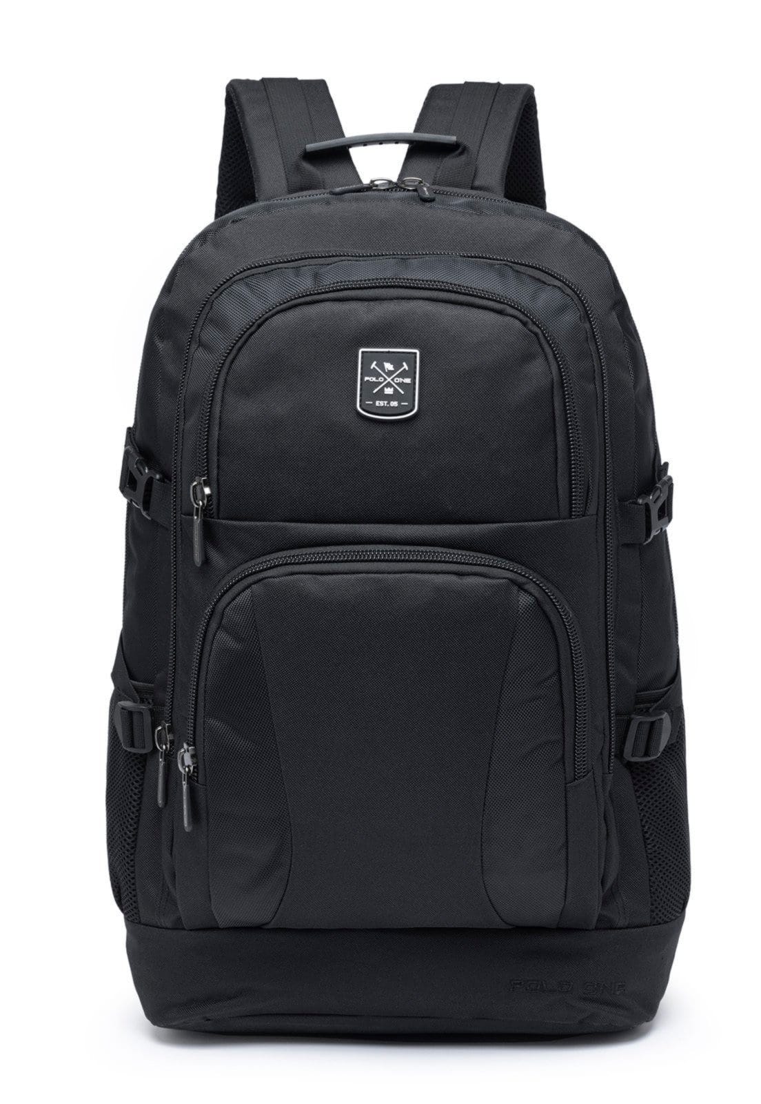 Vista principal Mochila Polo One Executiva Impermeável Reforçada Notebook Polo One preto