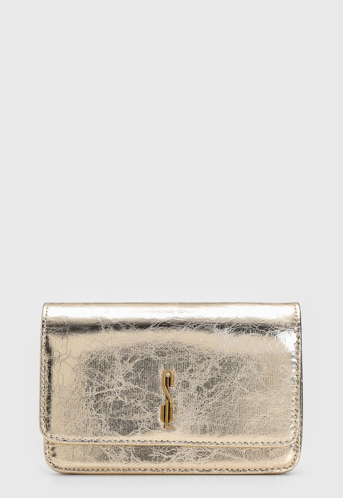 Bolsa Transversal Santa Lolla Alça Ajustável Dourada