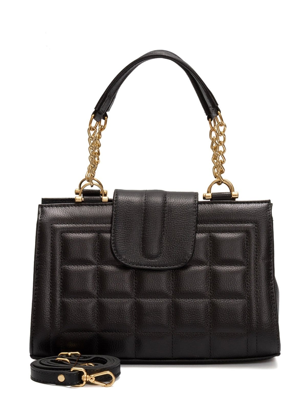 Bolsa de Couro Luxo Griffazzi Preta