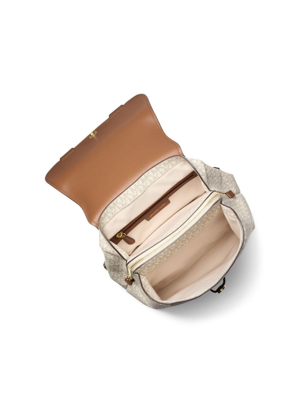 Vista 2 Mochila Quinn Logo Média 30T5gqnb2b149 Michael Kors branco