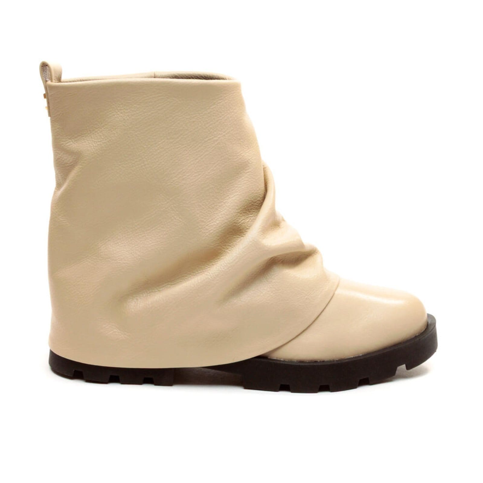Vista principal Bota Couro Off White Cano Curto Cecconello 2622001-1 Cecconello off-white white
