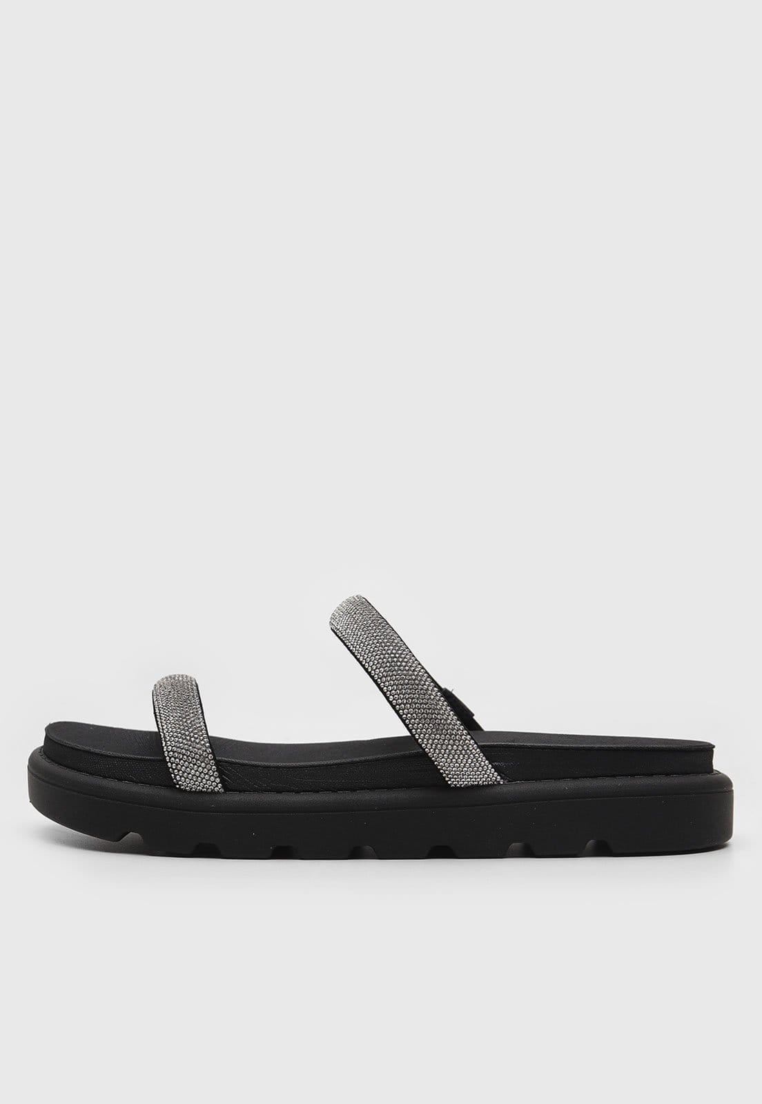 Vista principal Rasteira Papete Vizzano Aberta Preta VIZZANO preto