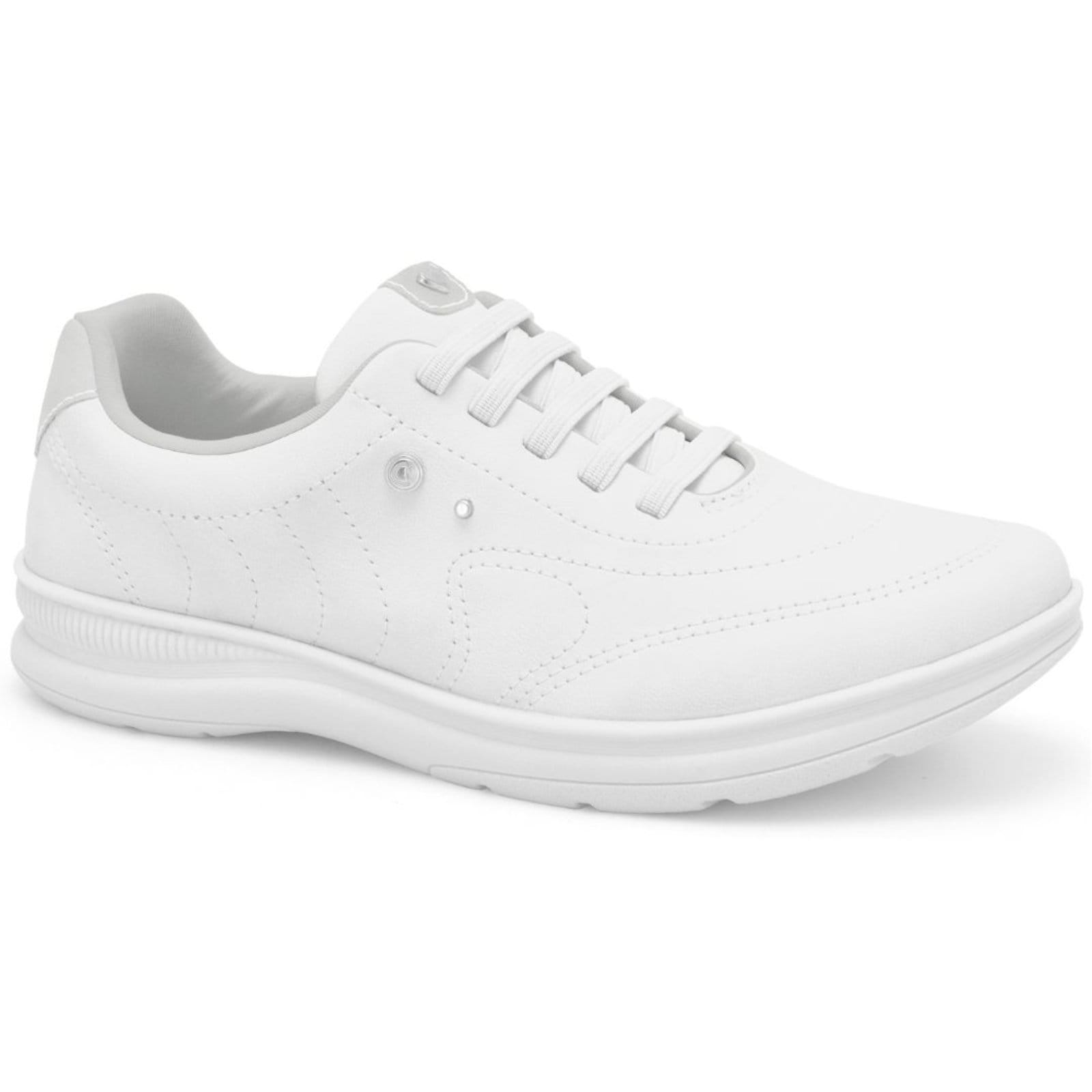 Vista principal Tênis Feminino Macio Elástico Comfortflex 2558302-2 Comfortflex branco
