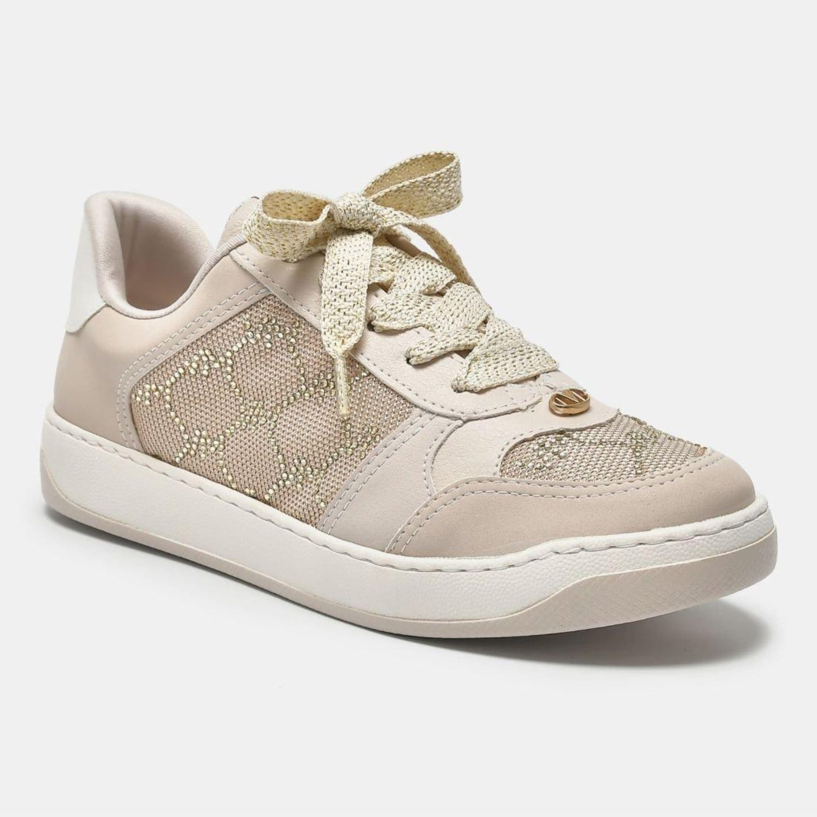 Vista 2 Tênis Via Marte Feminino Casual 220-001 Bege VIA MARTE incolor