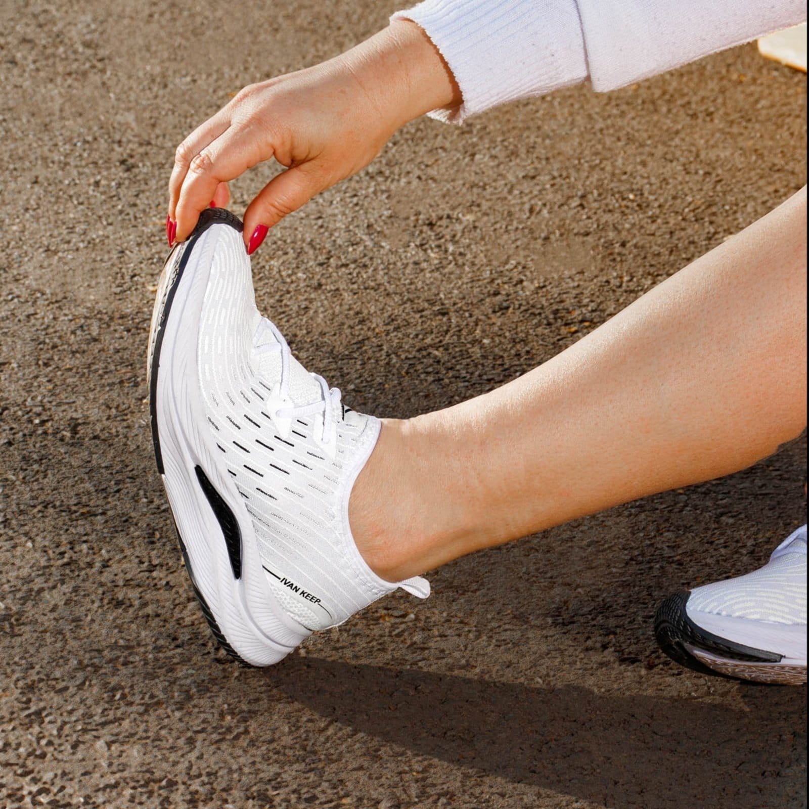 Vista principal Tênis Feminino Caminhada Corrida treino Academia Casual ÉPICO CALÇADOS branco