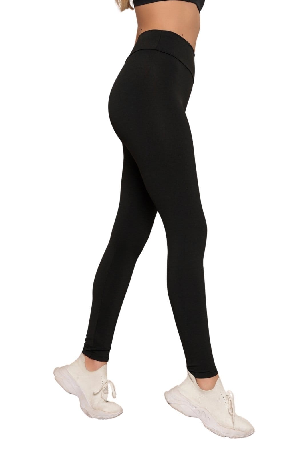 Vista 2 Calça Legging Preta Feminina Cintura Alta com Tecnologia Anti-Odor ZIPITUKA preto