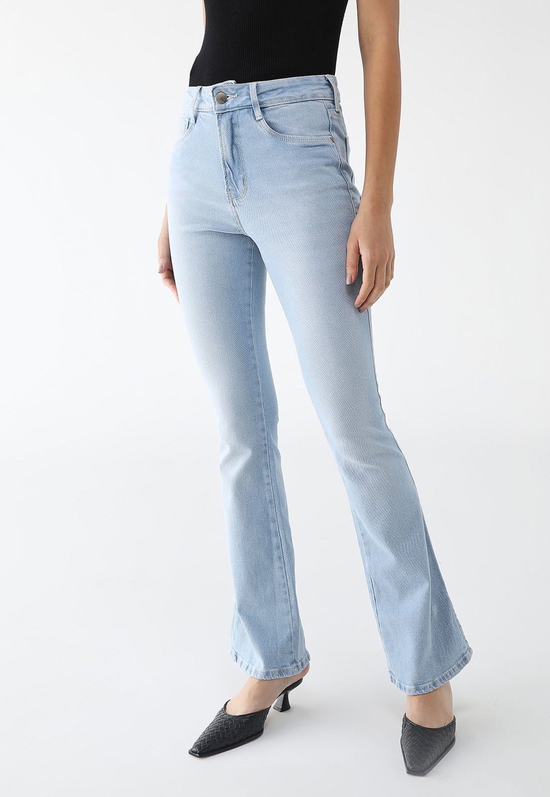 Vista principal Calça Jeans Lez a Lez Bootcut Pocket Lez a Lez azul