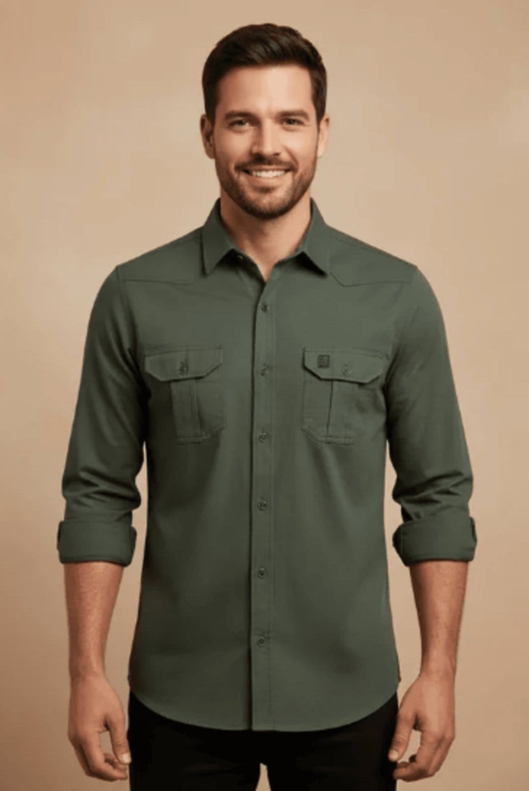 Camisa Estilo Militar Amil Scorpion Slim 2 Bolsos M/Longa Lançamento Luxo Militar - 2