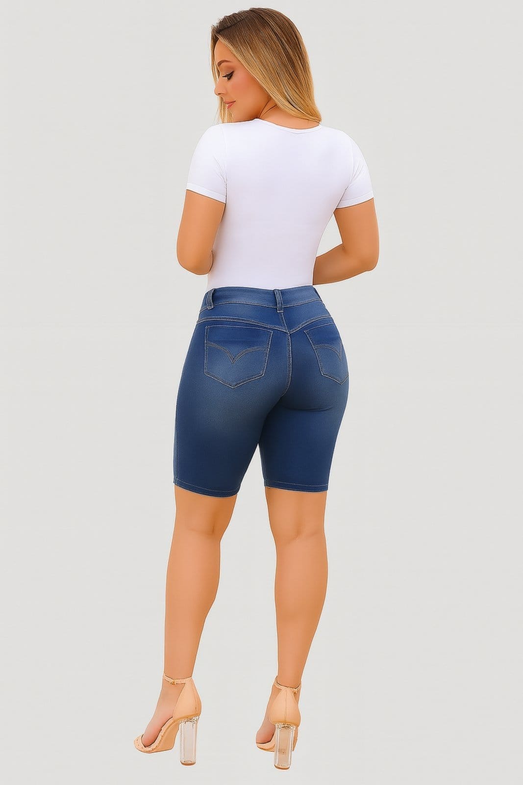 Vista 2 Bermuda Cós Alto D Bell Outlet Fashion Jeans D BELL OUTLET FASHION azul/jeans azul